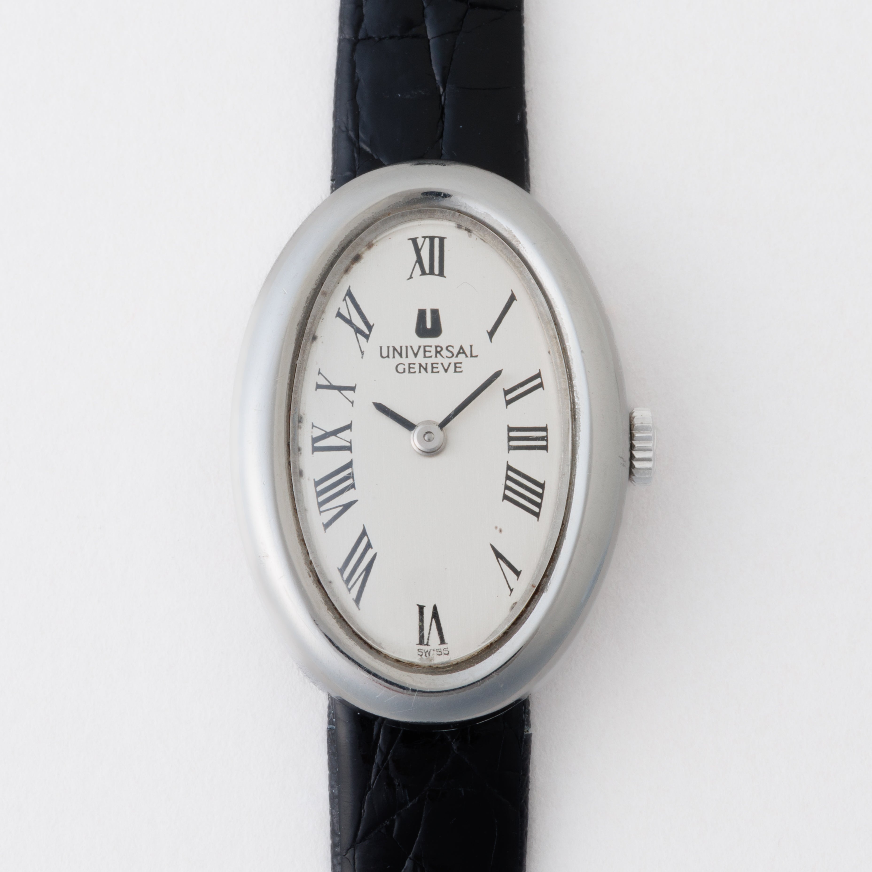 ユニバーサルジュネーブ 1970年代製 ベニュワールタイプ ホワイトローマンダイヤル 手巻き レディース