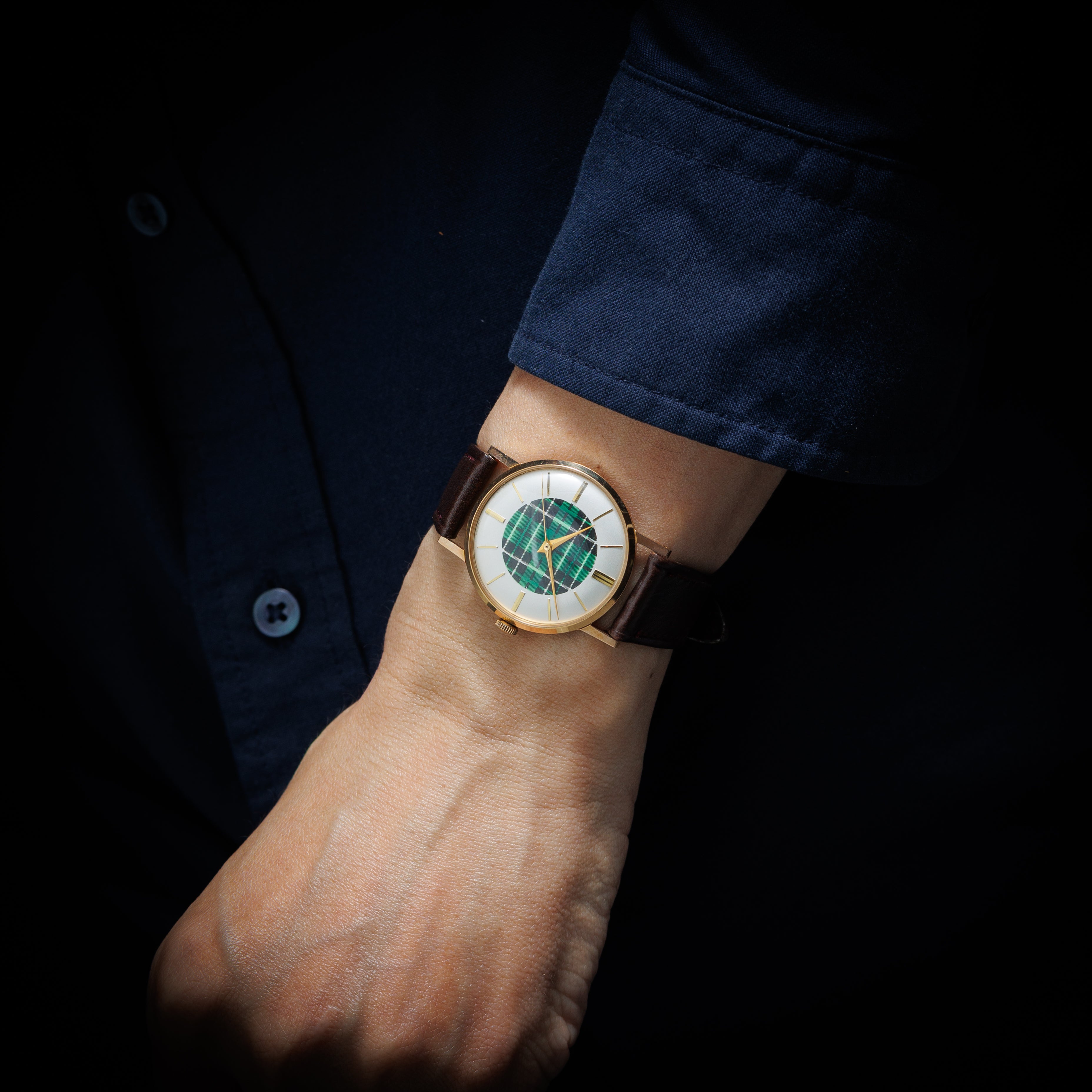 シチズン ホーマー 1961年製 Ref.HO 140302 手巻き C.G.P. グリーンチェックダイヤル 純正尾錠付き