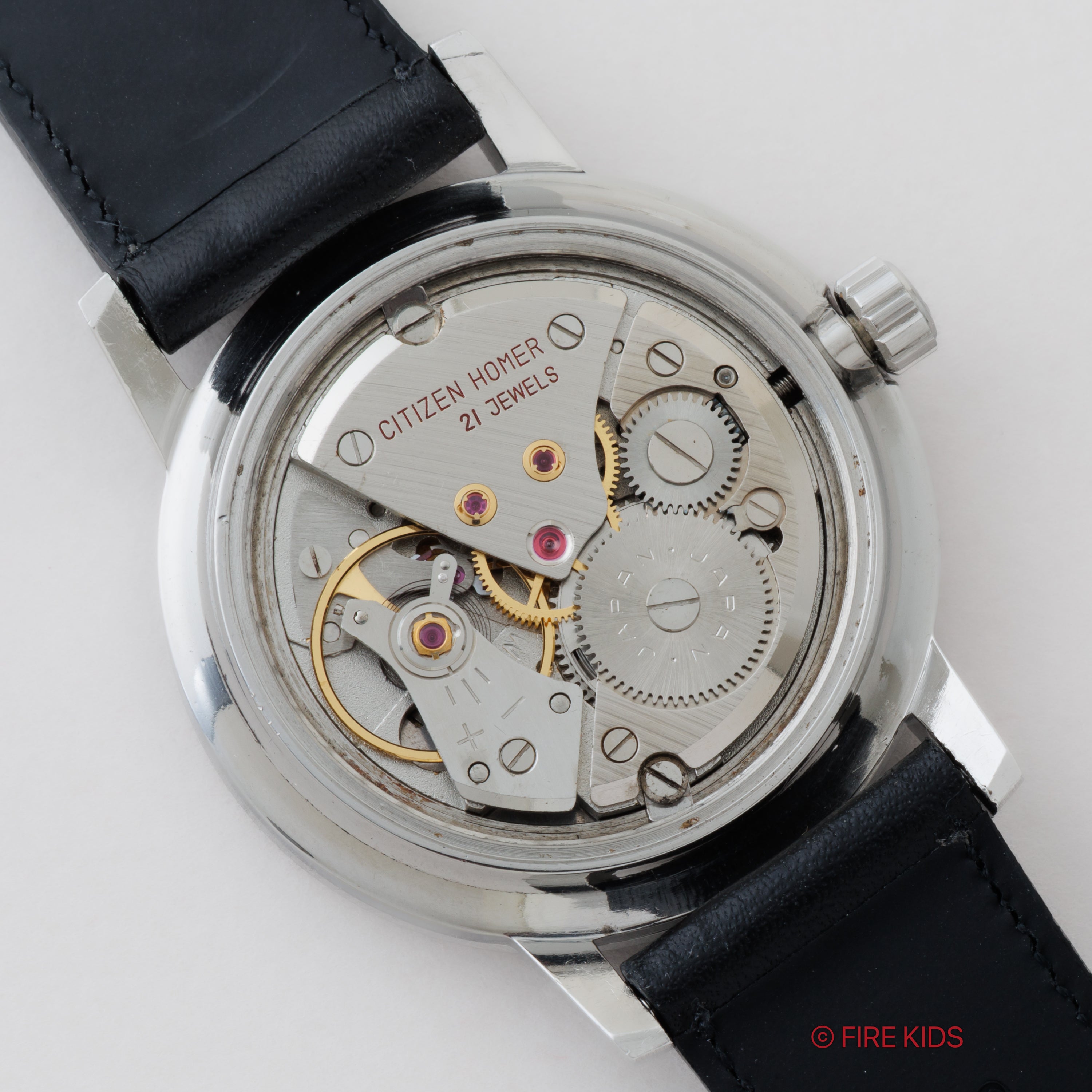 シチズン ホーマーデイト 1967年製 クリスタル ブラックダイヤル 手巻