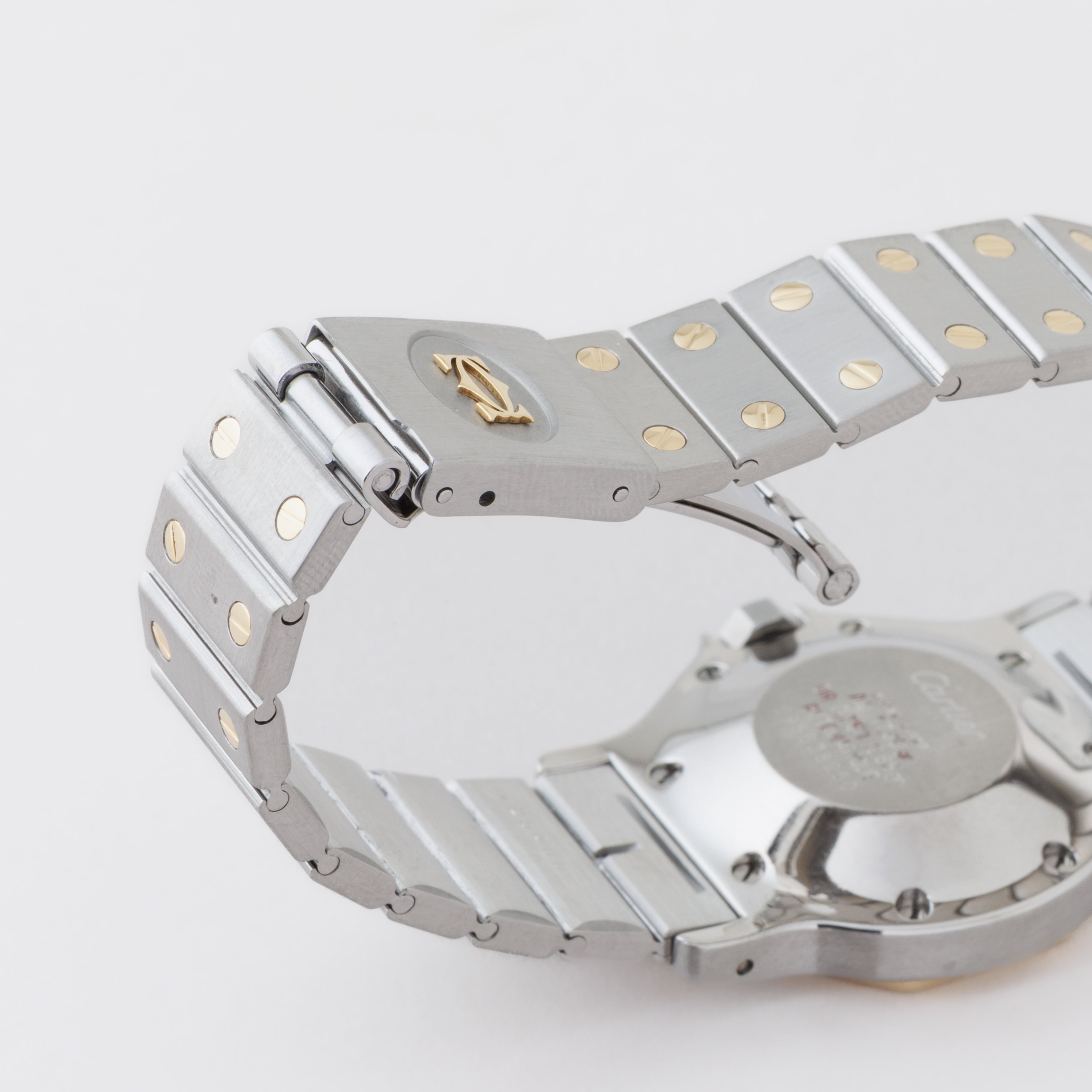 カルティエ サントス オクタゴン 1980年代製 Ref.2966 LMサイズ コンビ ゴーストダイヤル