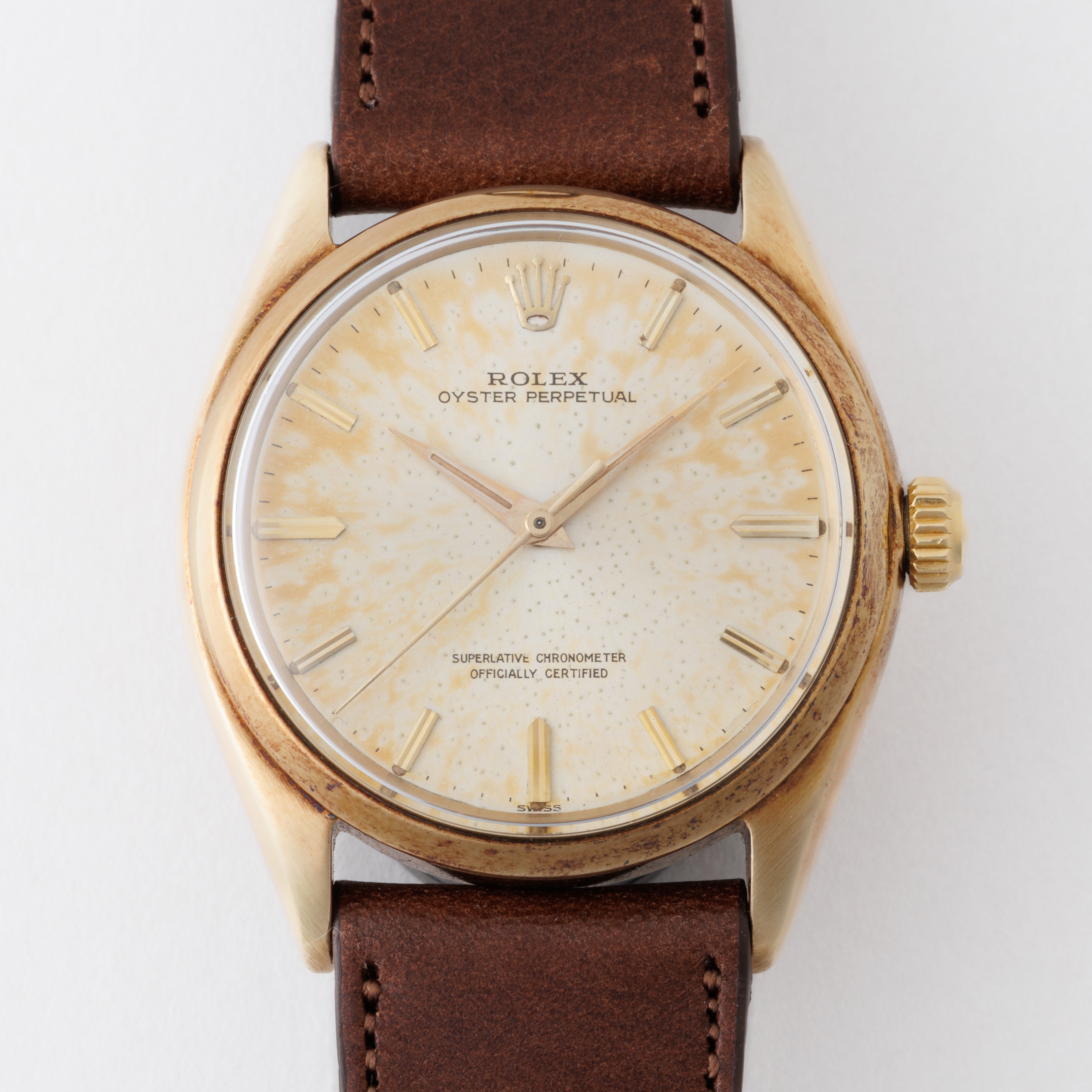 ロレックス 14金無垢オイスターパーペチュアル 1960年代製 Ref.1002 ドーフィンハンド