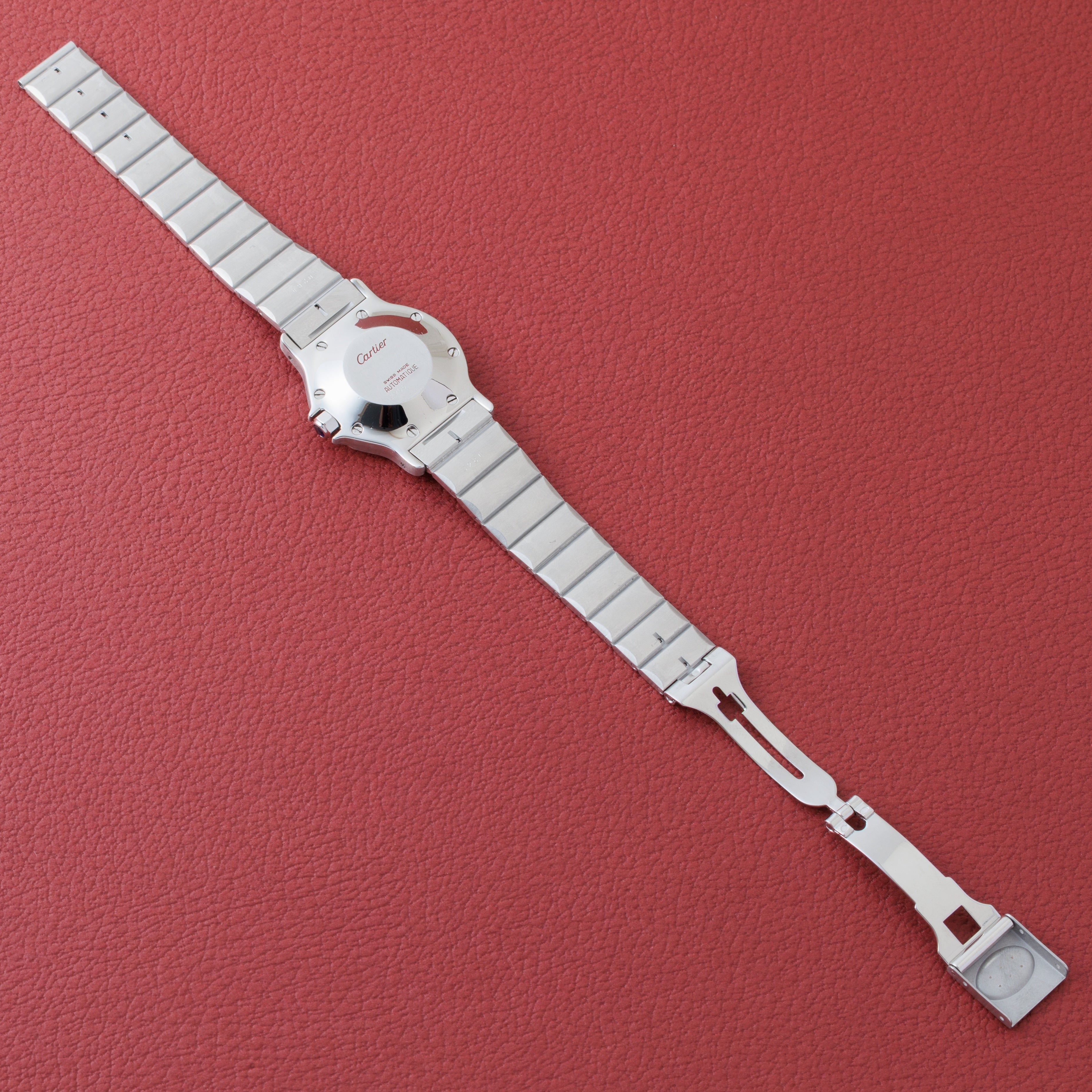 カルティエ サントス オクタゴン 1980年代製 Ref.2965 LMサイズ SS ホワイトローマンダイヤル 箱付き