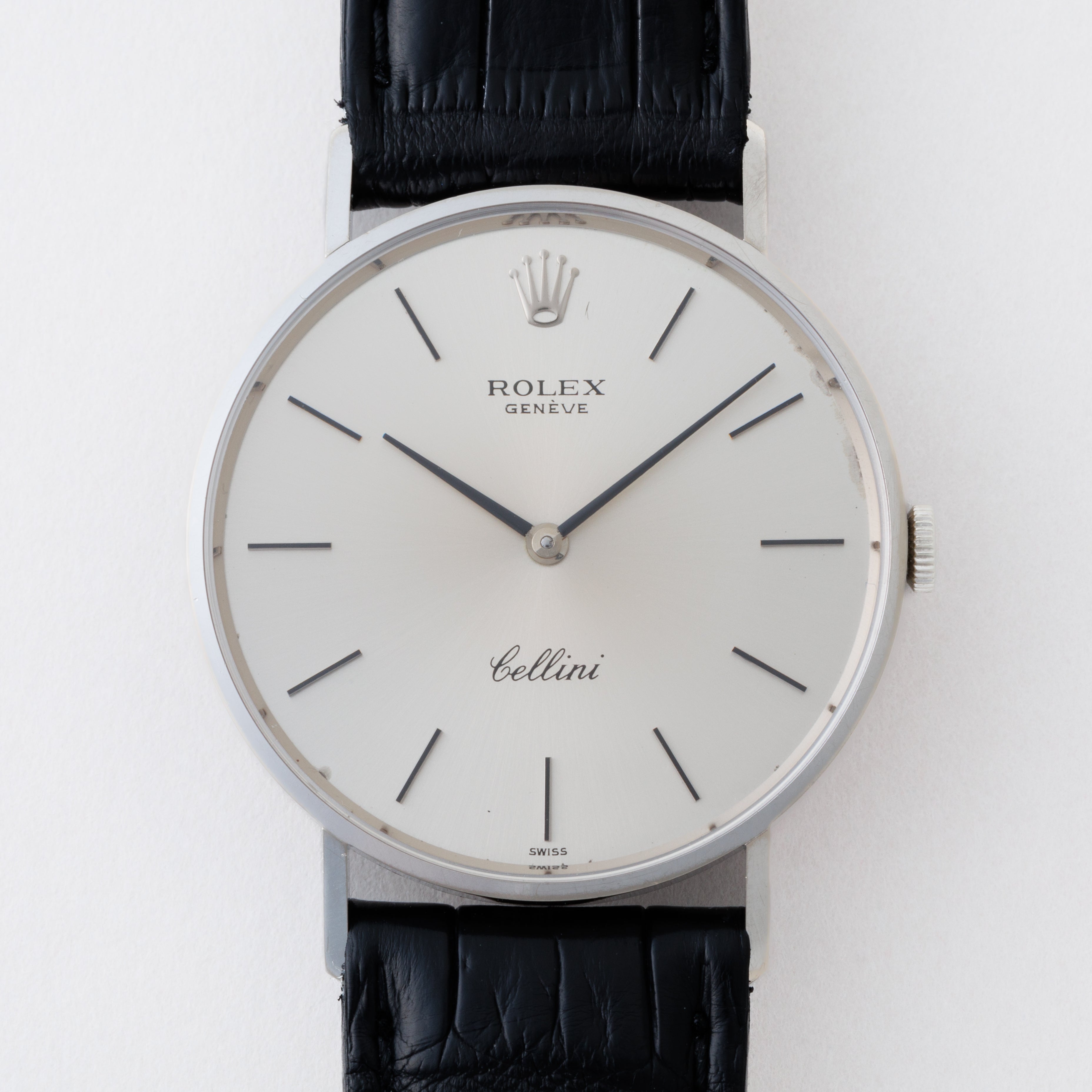 ロレックス チェリーニ 1973年製 Ref.3833 18金ホワイトゴールド 純正尾錠付き