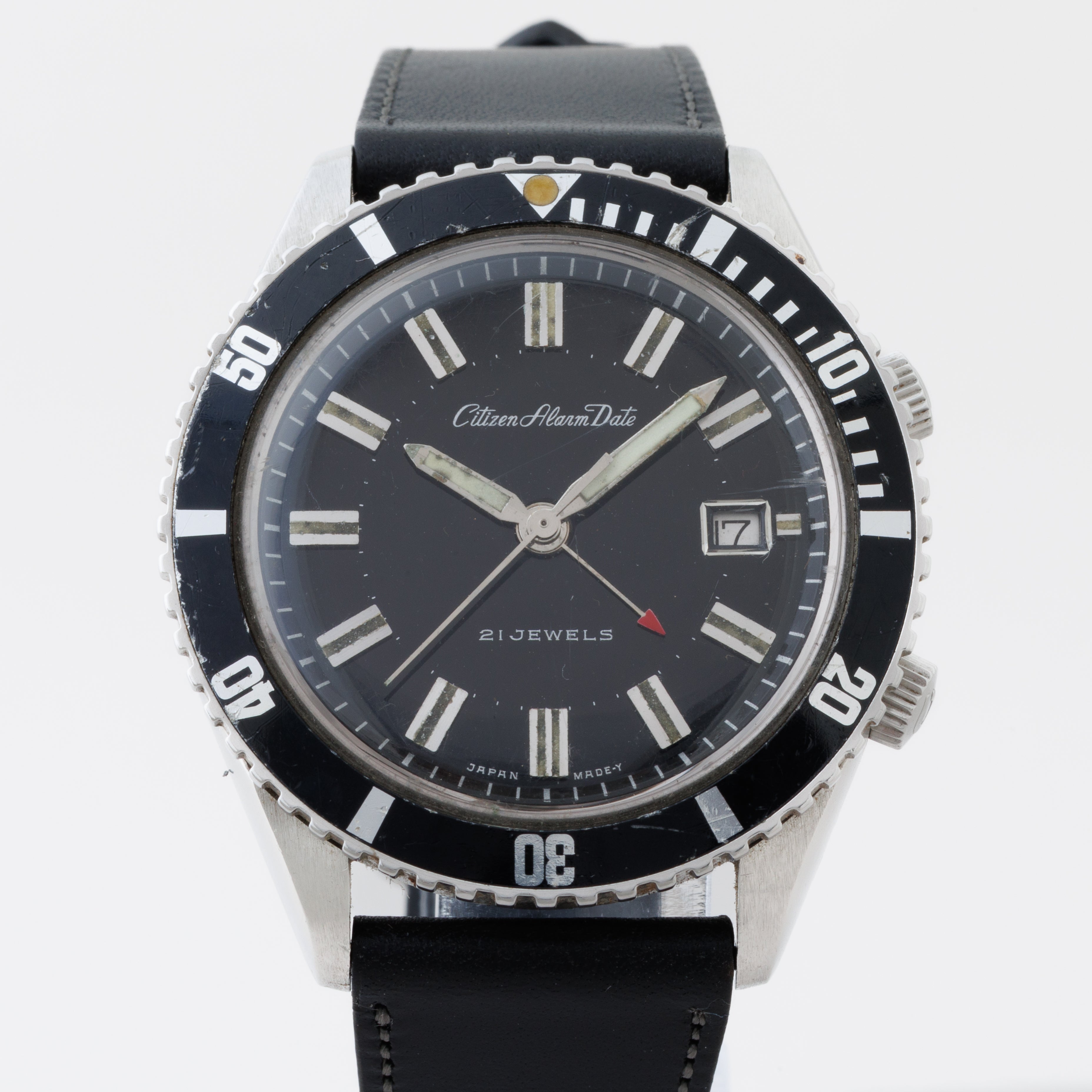 シチズン アラームデイト 1968年製 ダイバー 手巻き ブラックダイヤル