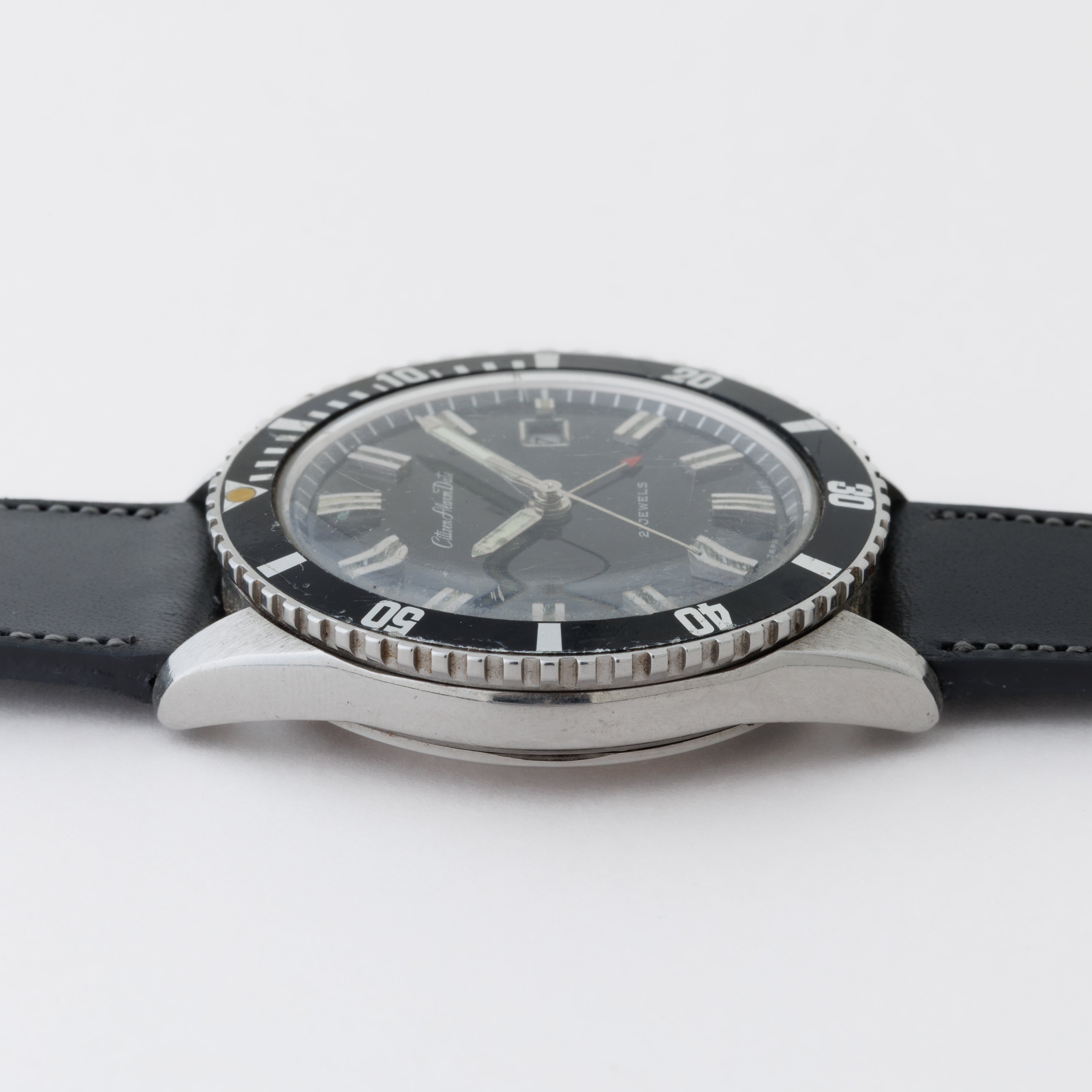 シチズン アラームデイト 1968年製 ダイバー 手巻き ブラックダイヤル