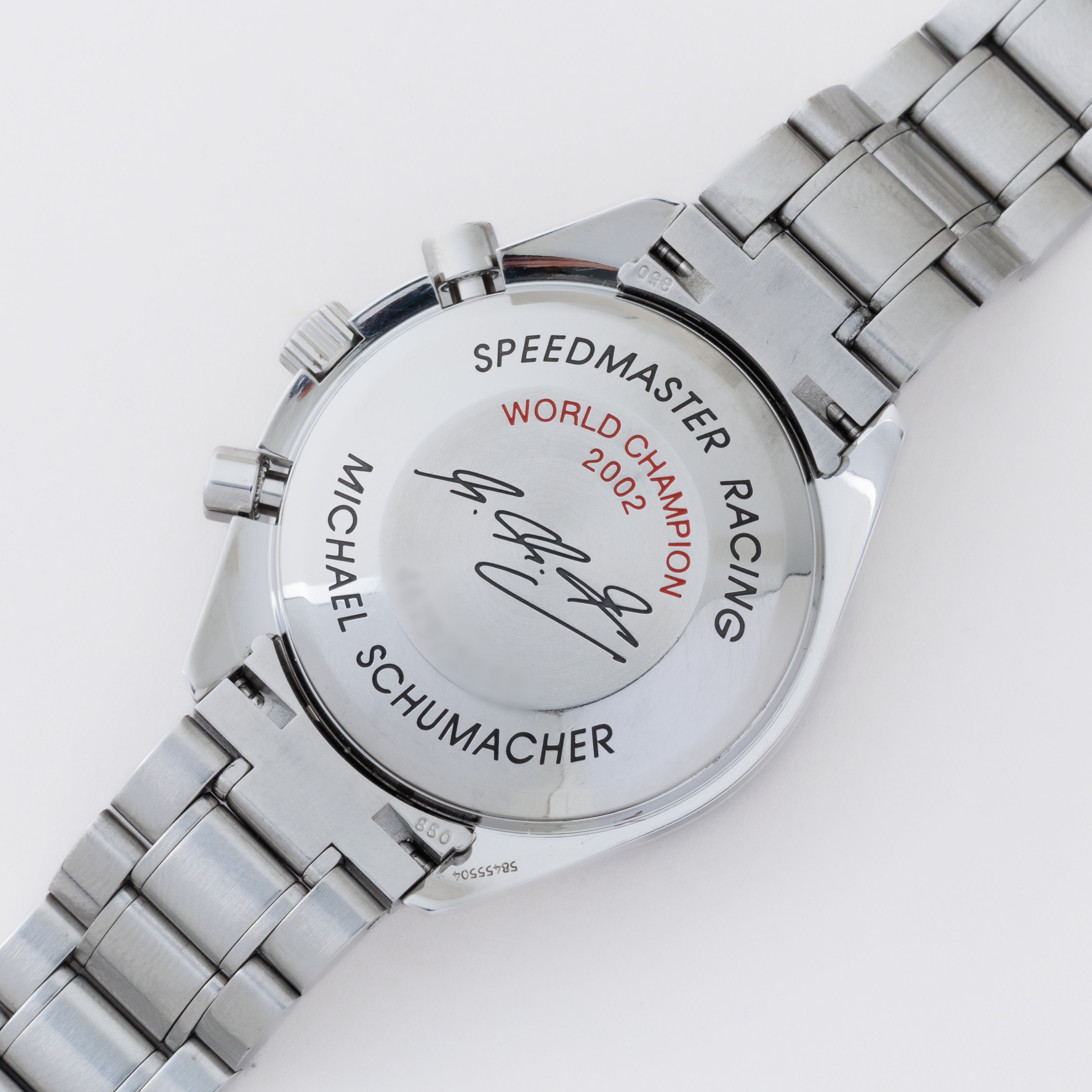 オメガ スピードマスター レーシング 2002年製 Ref.3529.50 シューマッハ 5555本限定 箱、ギャラ付き