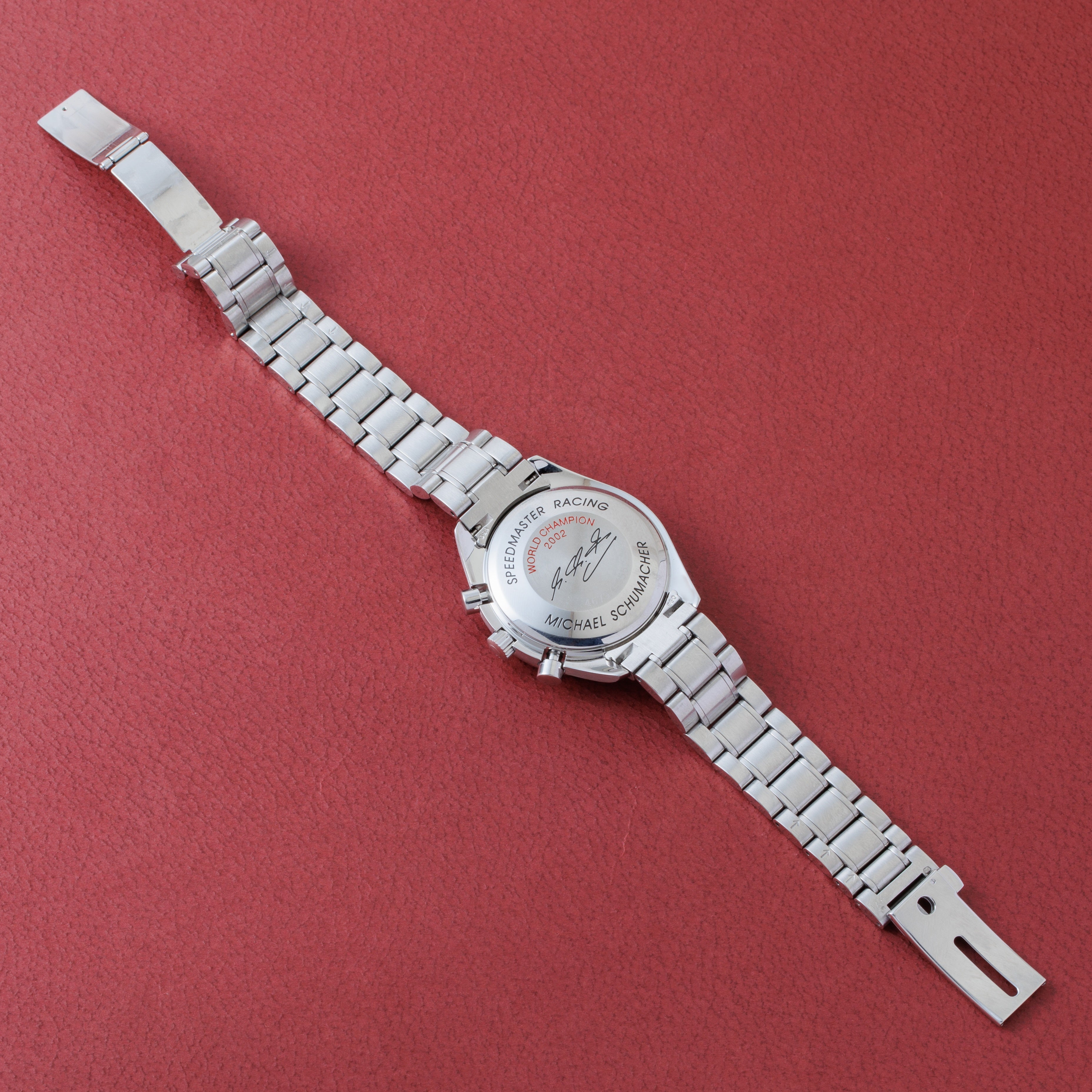 オメガ スピードマスター レーシング 2002年製 Ref.3529.50 シューマッハ 5555本限定 箱、ギャラ付き