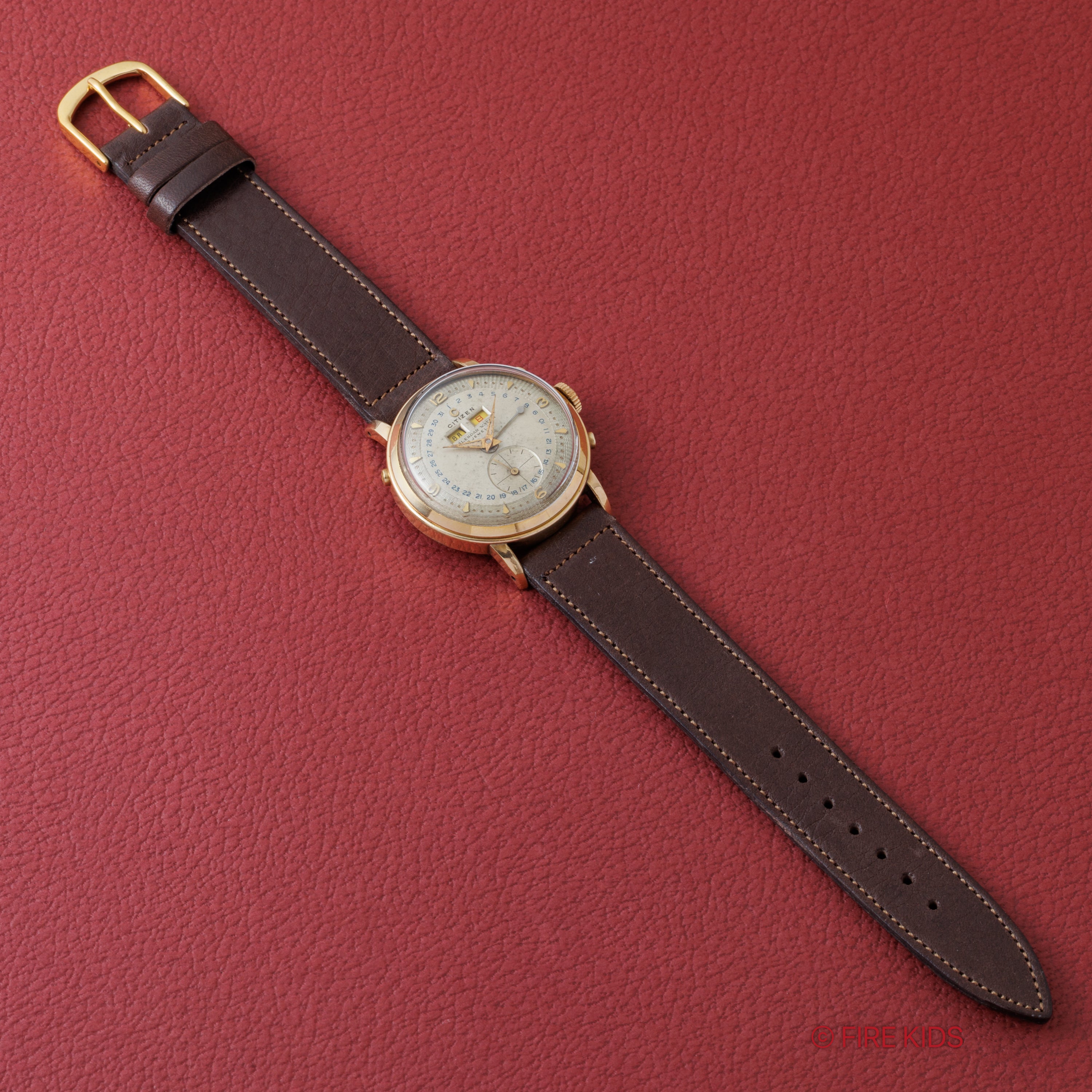 シチズン カレンダーウォッチ1950年代製 手巻き トリプルカレンダー