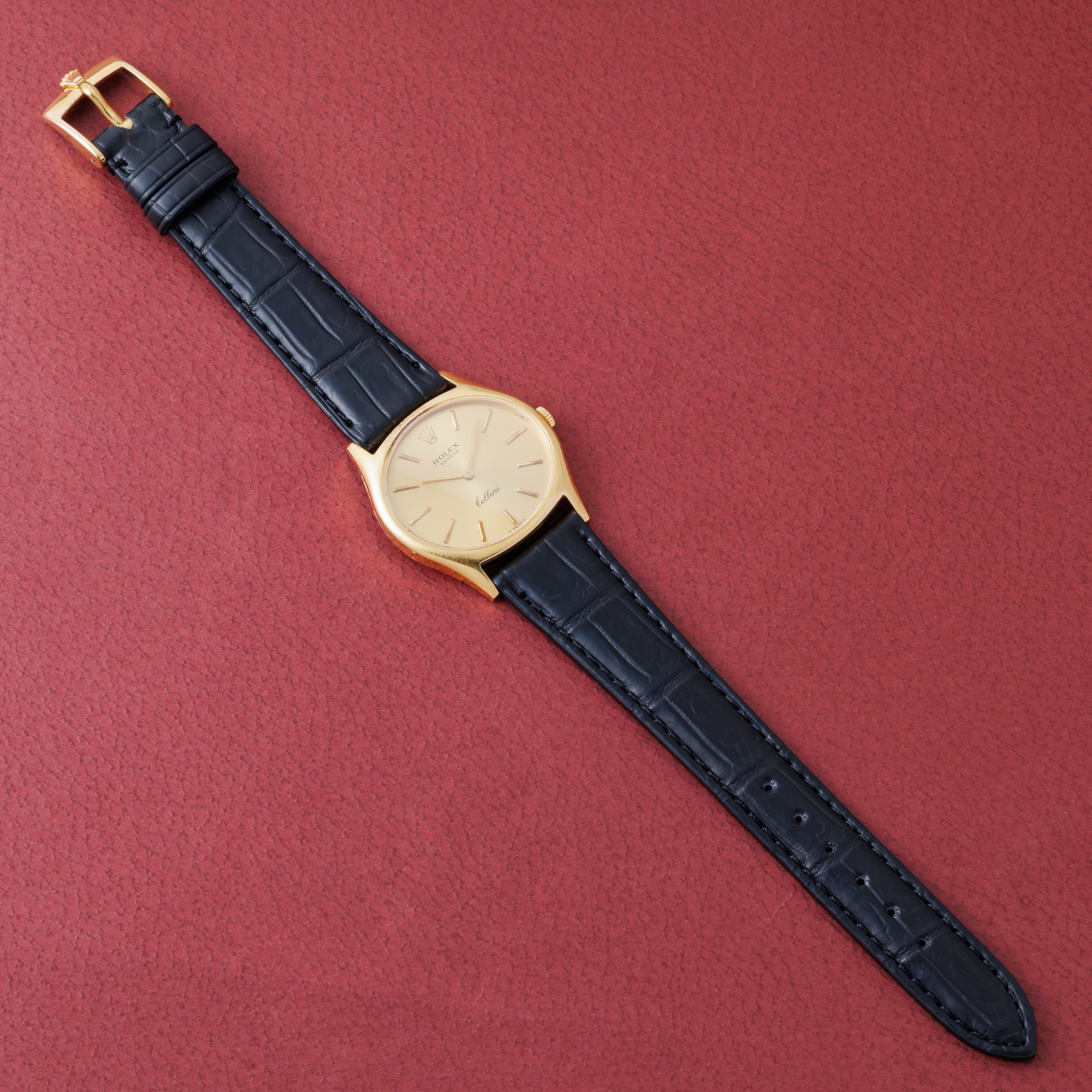 ロレックス チェリーニ 1976年製 Ref.3806 18金イエローゴールド 純正尾錠付き