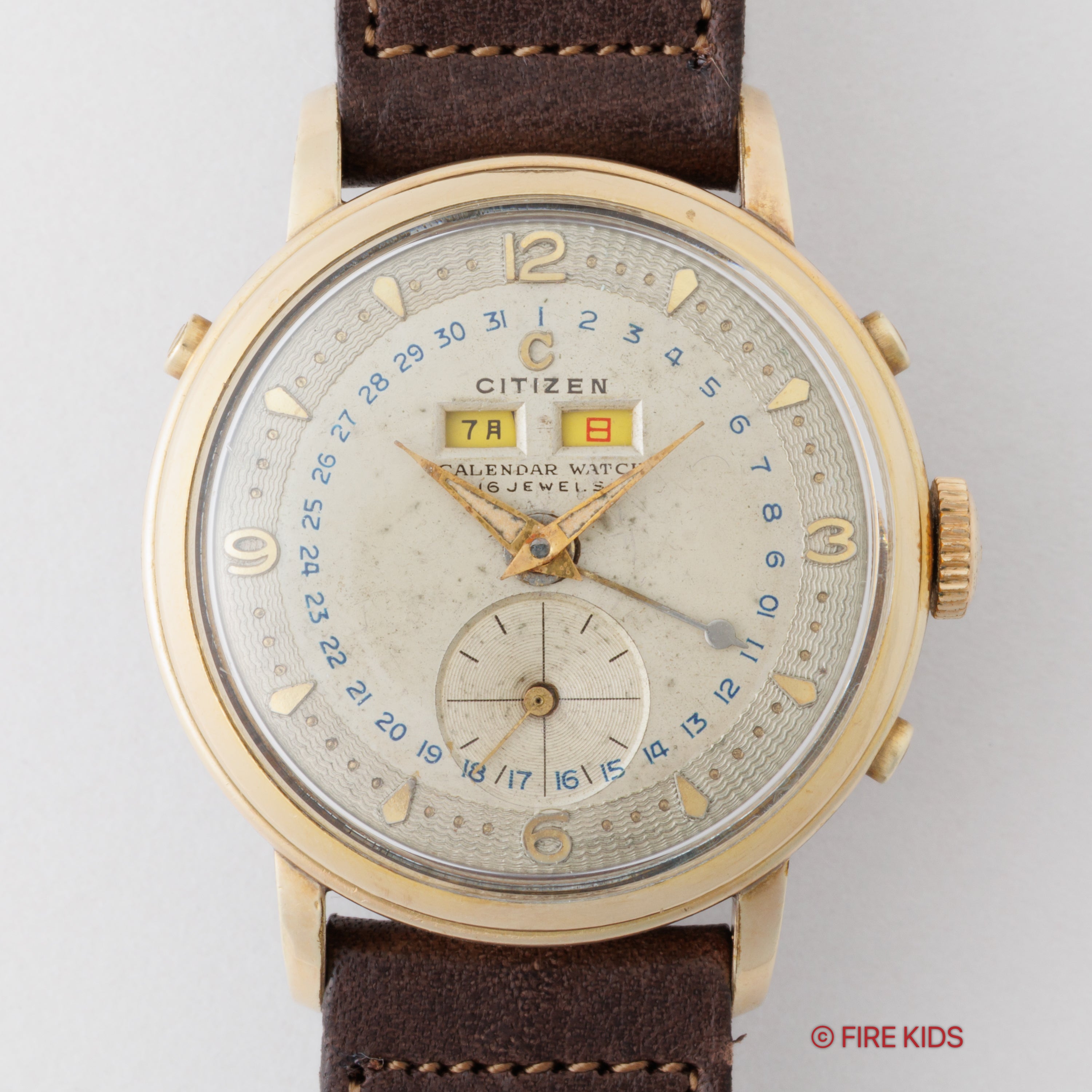 シチズン カレンダーウォッチ1950年代製 手巻き トリプルカレンダー