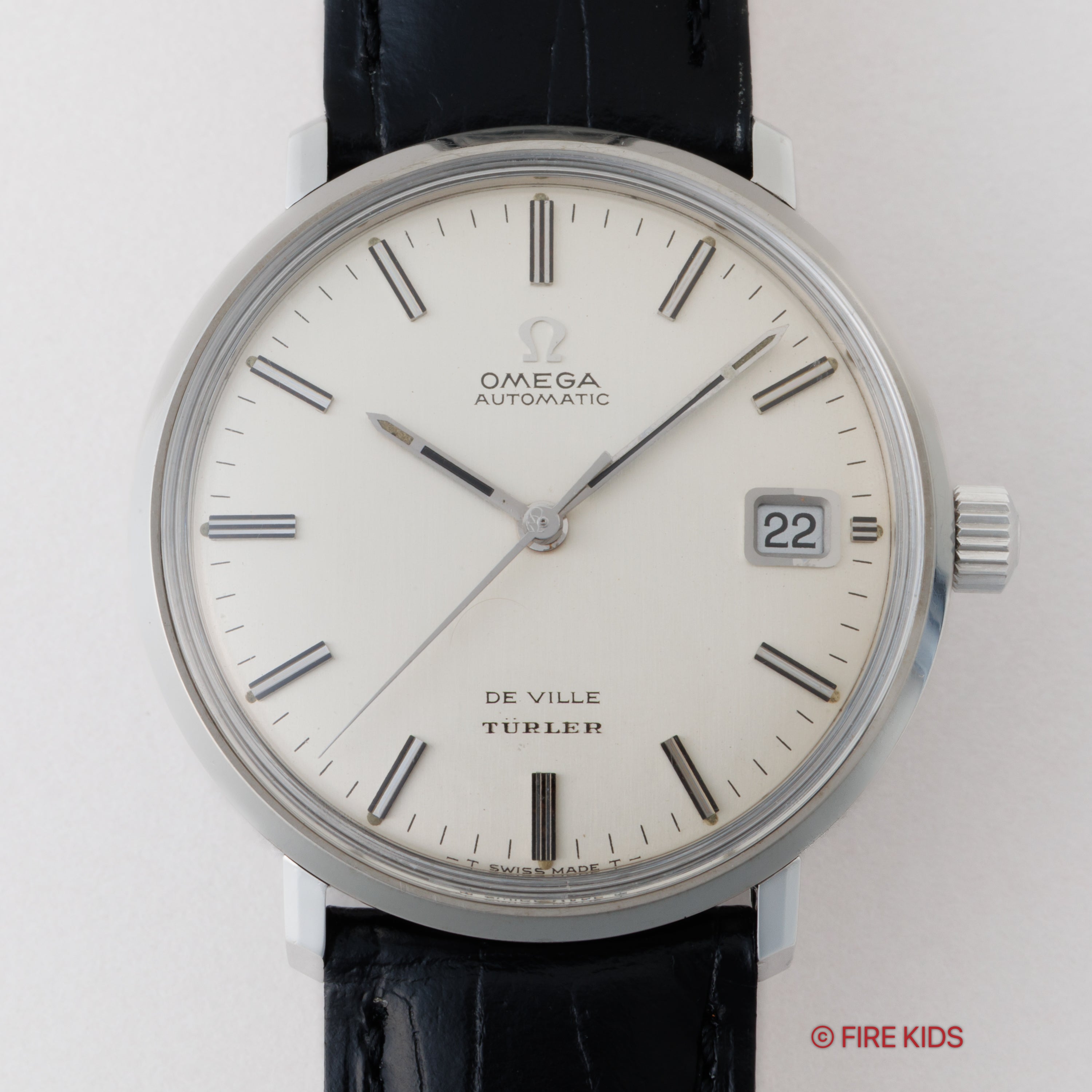 オメガ デ・ヴィル チューラーWネーム 自動巻き ワンピースケース 1969年製 Ref.166.033