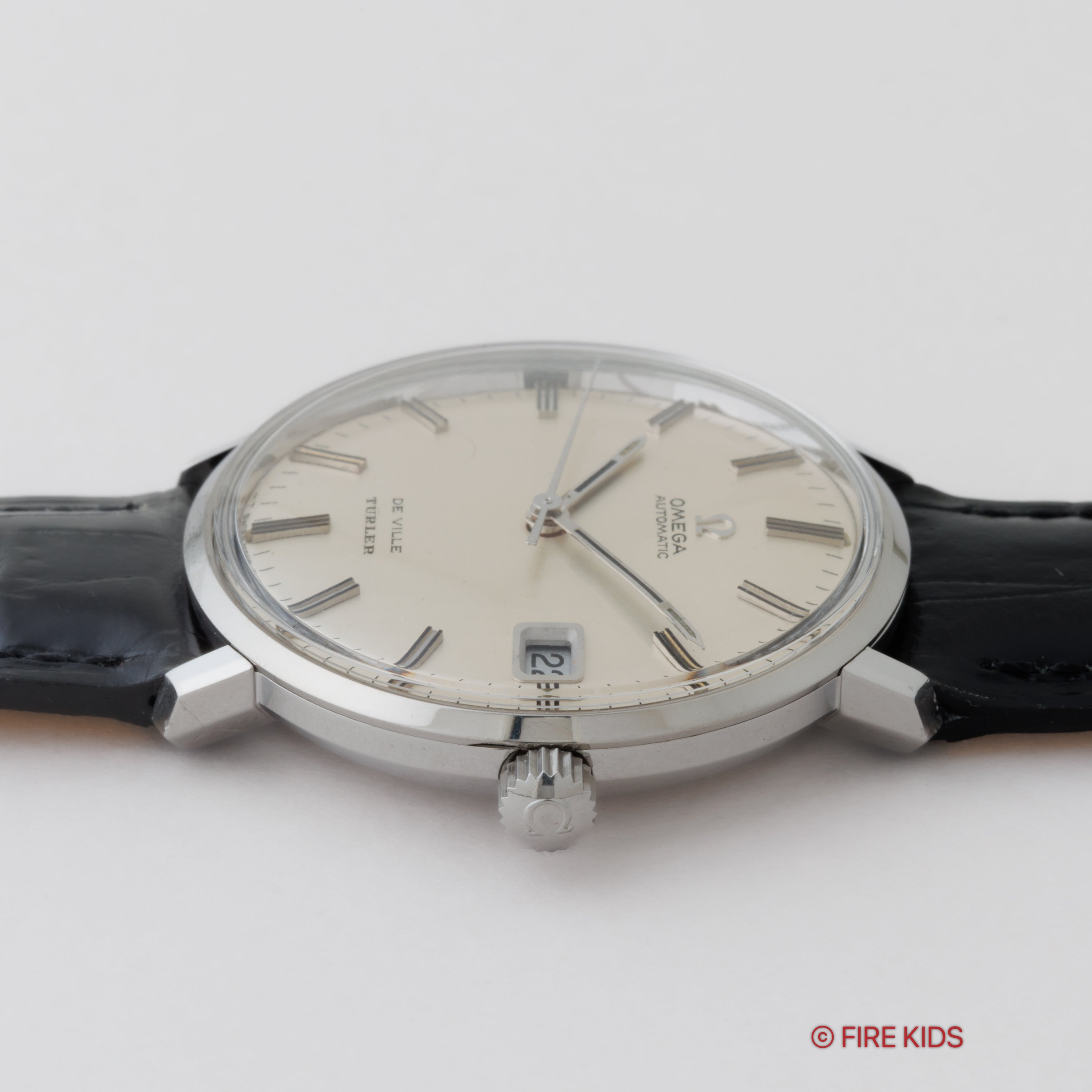 オメガ デ・ヴィル チューラーWネーム 自動巻き ワンピースケース 1969年製 Ref.166.033