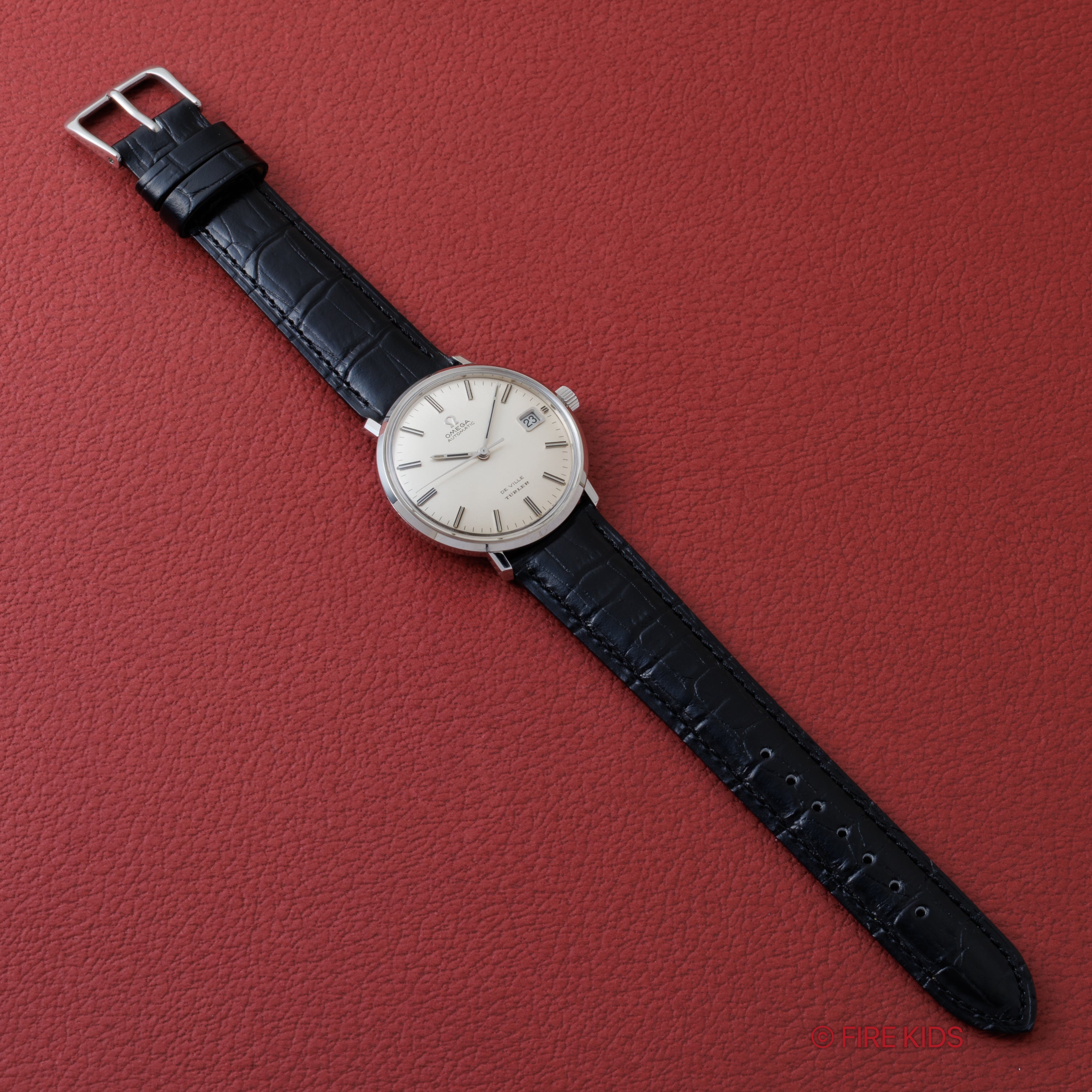 オメガ デ・ヴィル チューラーWネーム 自動巻き ワンピースケース 1969年製 Ref.166.033