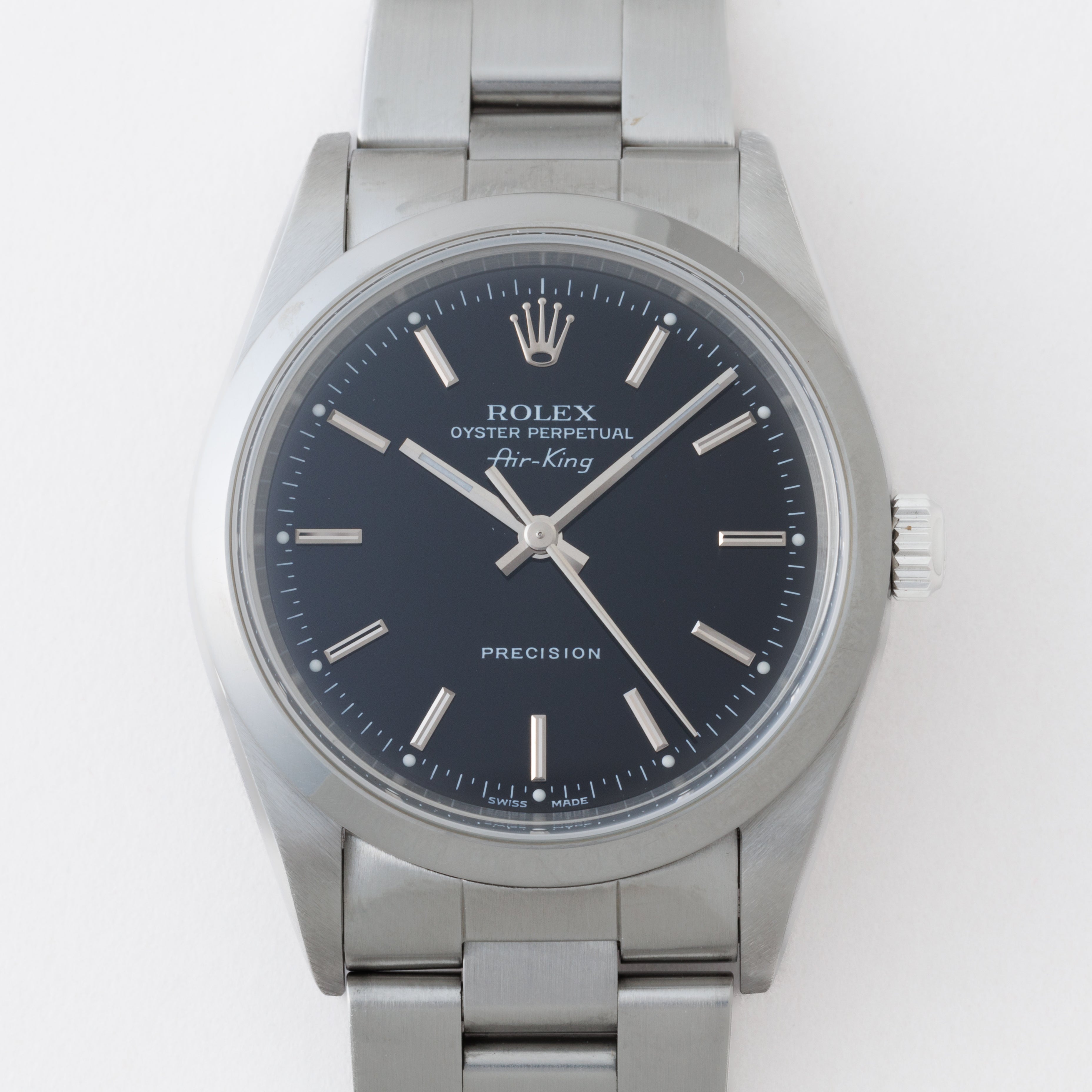 ロレックス エアキング 1999年製 Ref.14000 ブラックダイヤル 自動巻 ギャラ、タグ付き