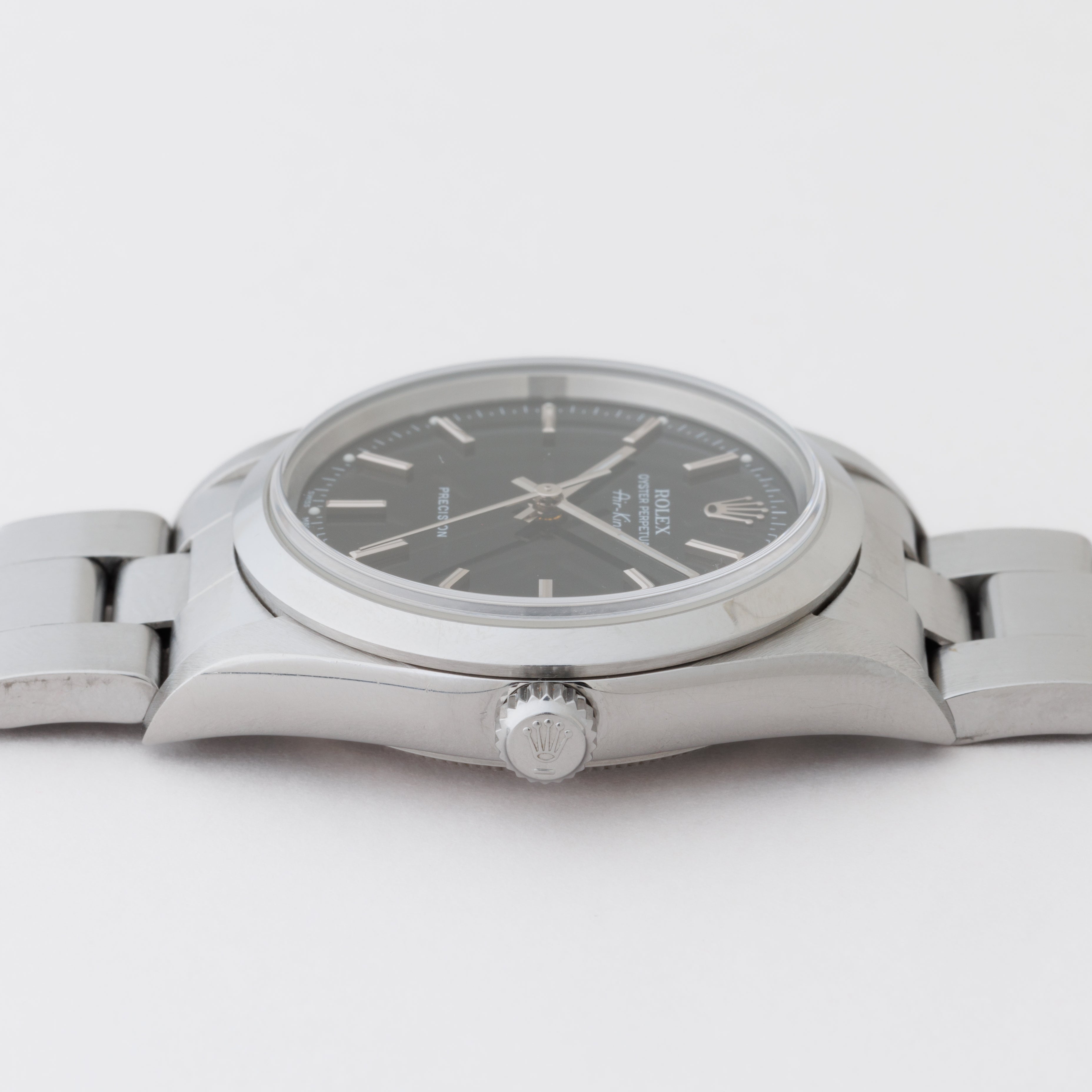 ロレックス エアキング 1999年製 Ref.14000 ブラックダイヤル 自動巻 ギャラ、タグ付き