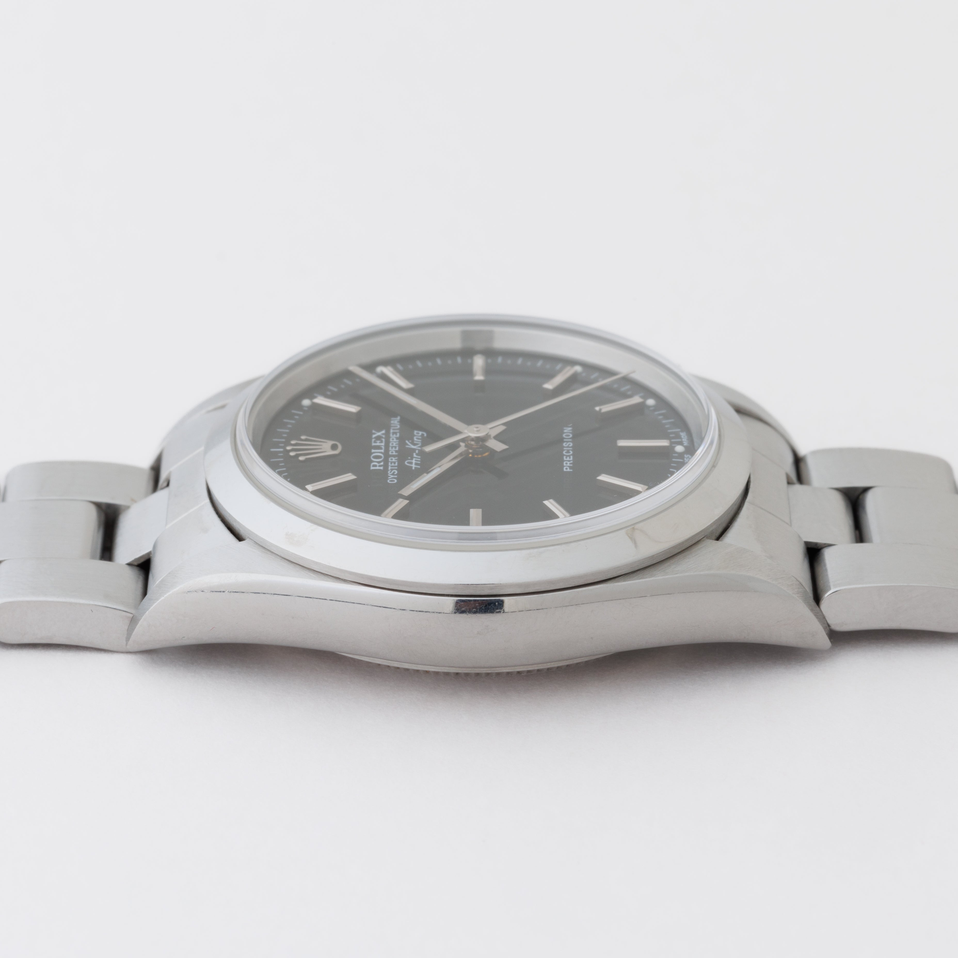 ロレックス エアキング 1999年製 Ref.14000 ブラックダイヤル 自動巻 ギャラ、タグ付き