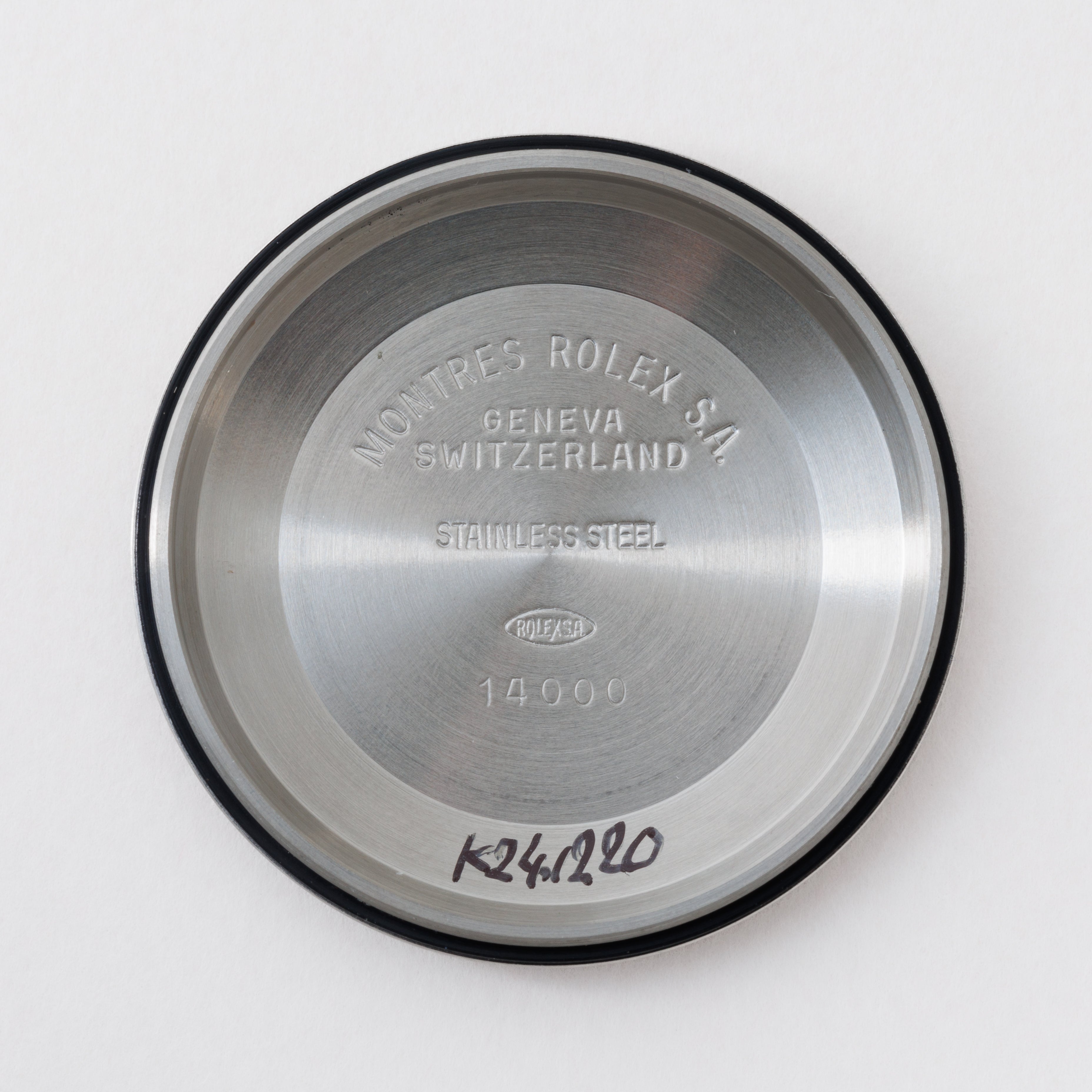 ロレックス エアキング 1999年製 Ref.14000 ブラックダイヤル 自動巻 ギャラ、タグ付き