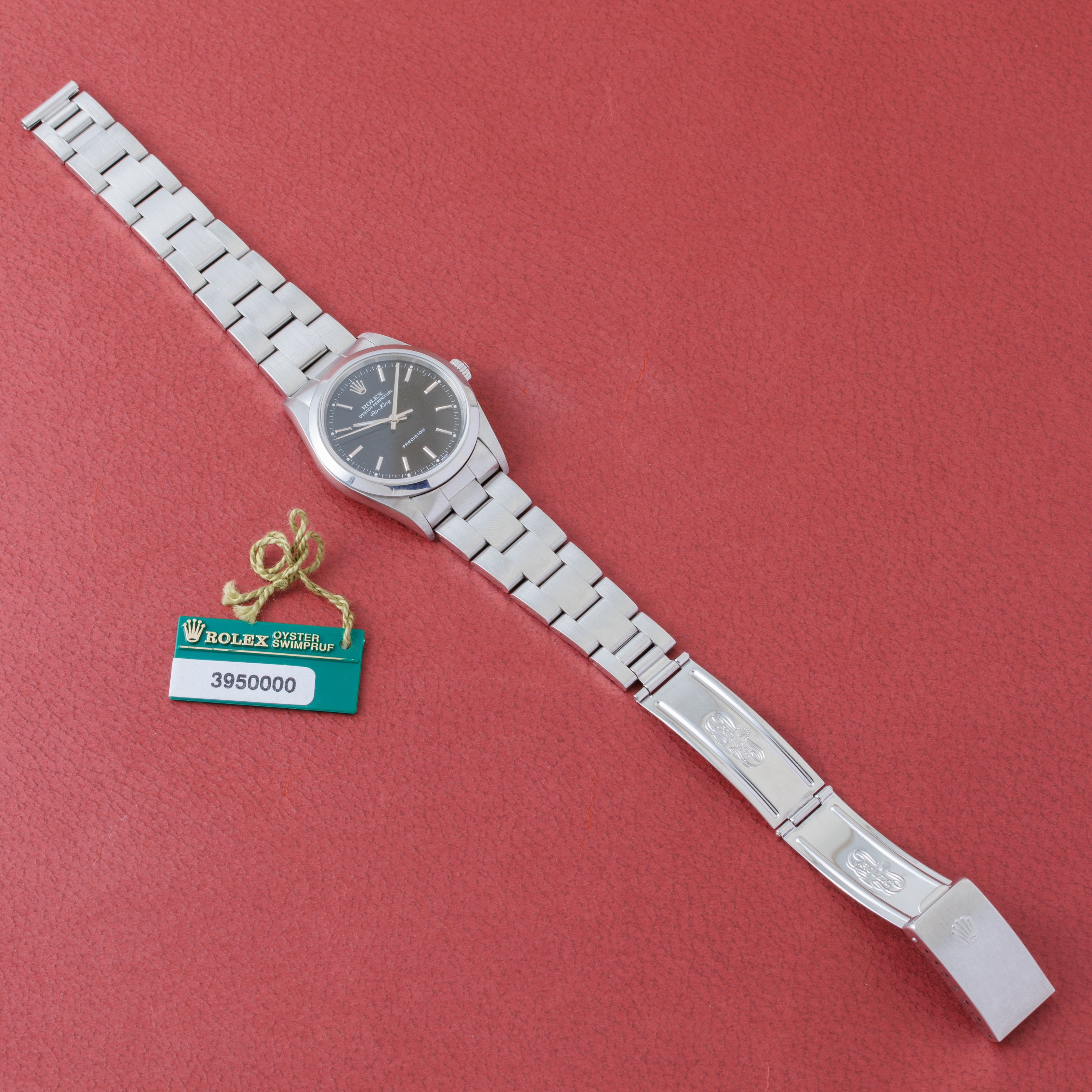 ロレックス エアキング 1999年製 Ref.14000 ブラックダイヤル 自動巻 ギャラ、タグ付き