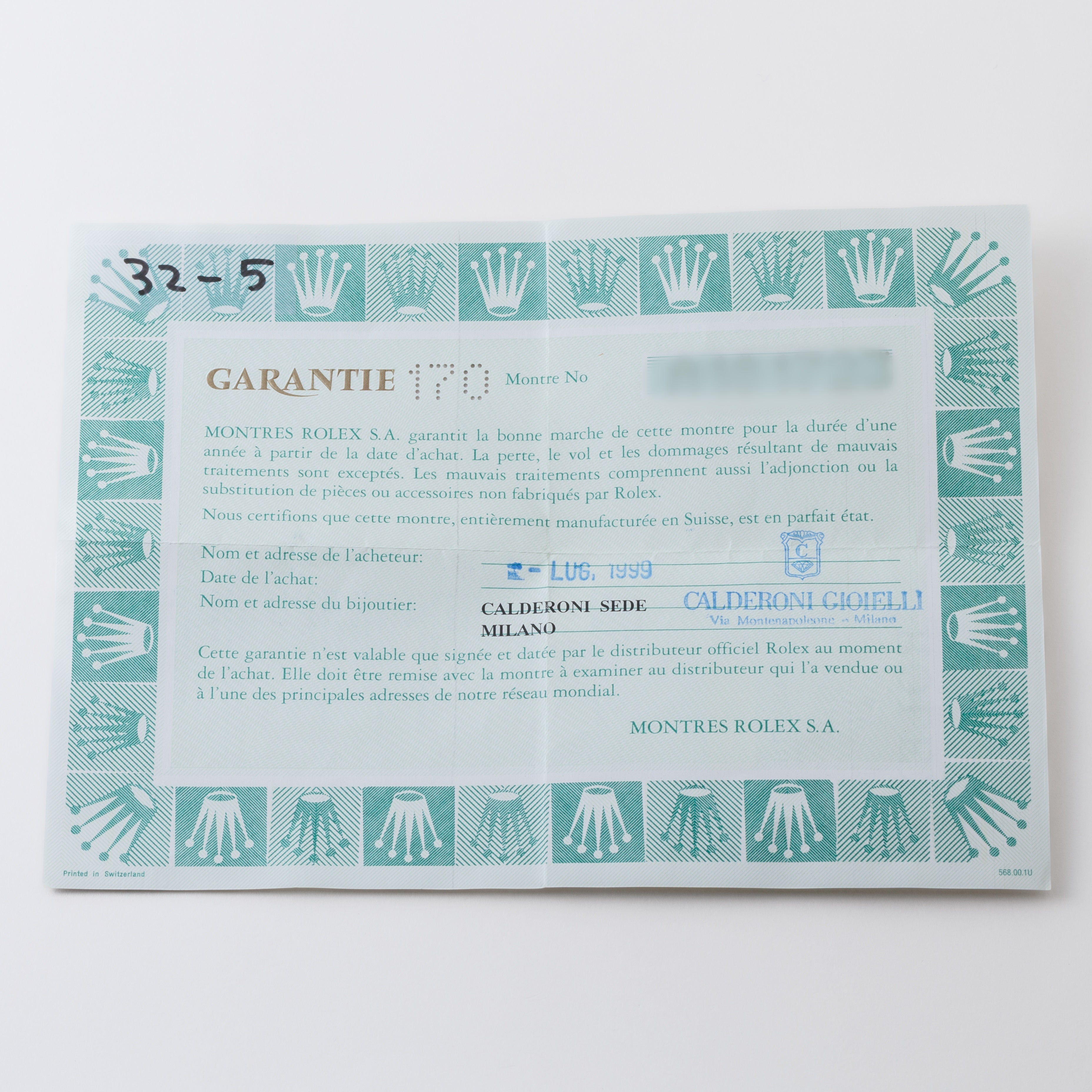 ロレックス エアキング 1999年製 Ref.14000 ブラックダイヤル 自動巻 ギャラ、タグ付き