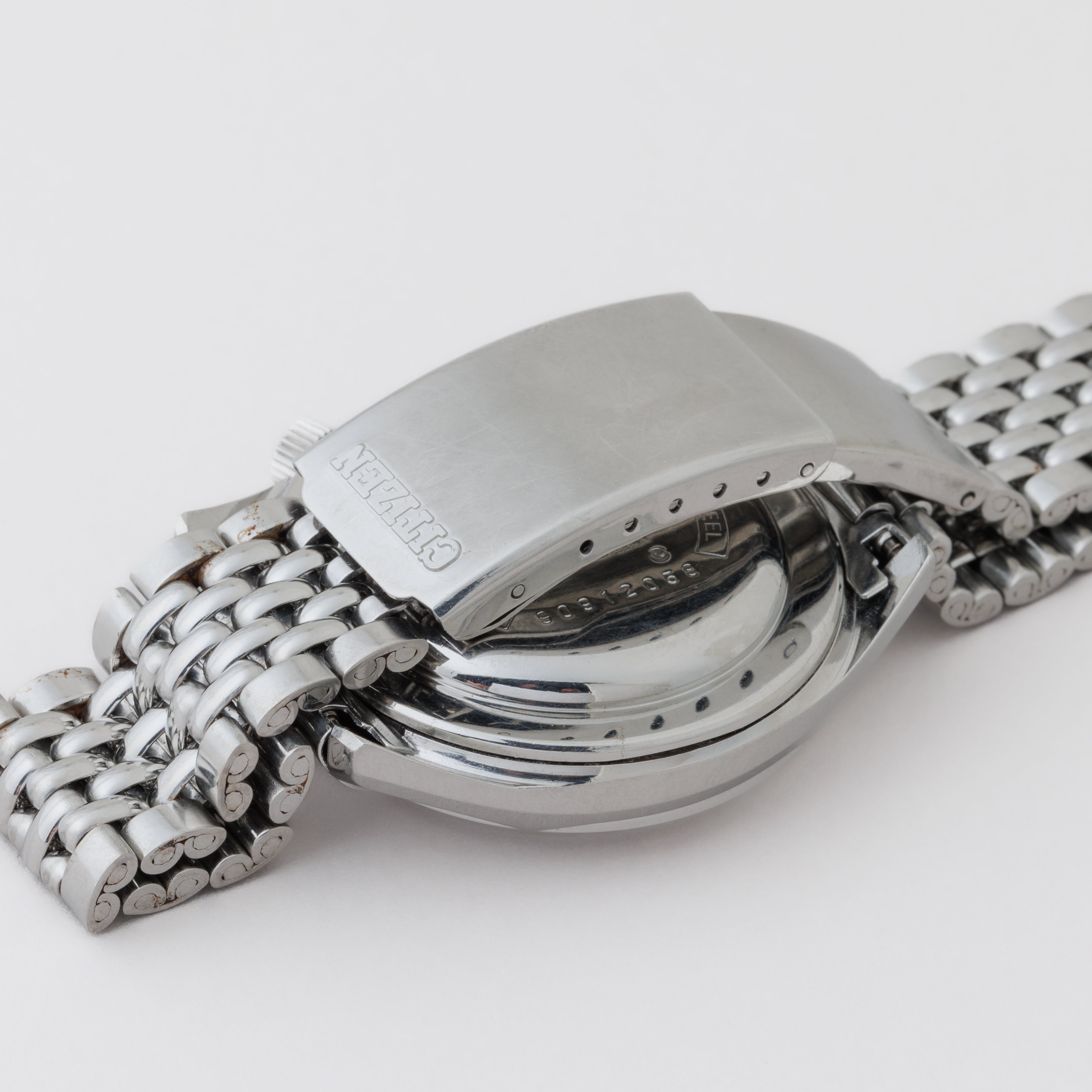 シチズン アラームデイト シルバーダイヤル 1969年製 純正ブレス付き