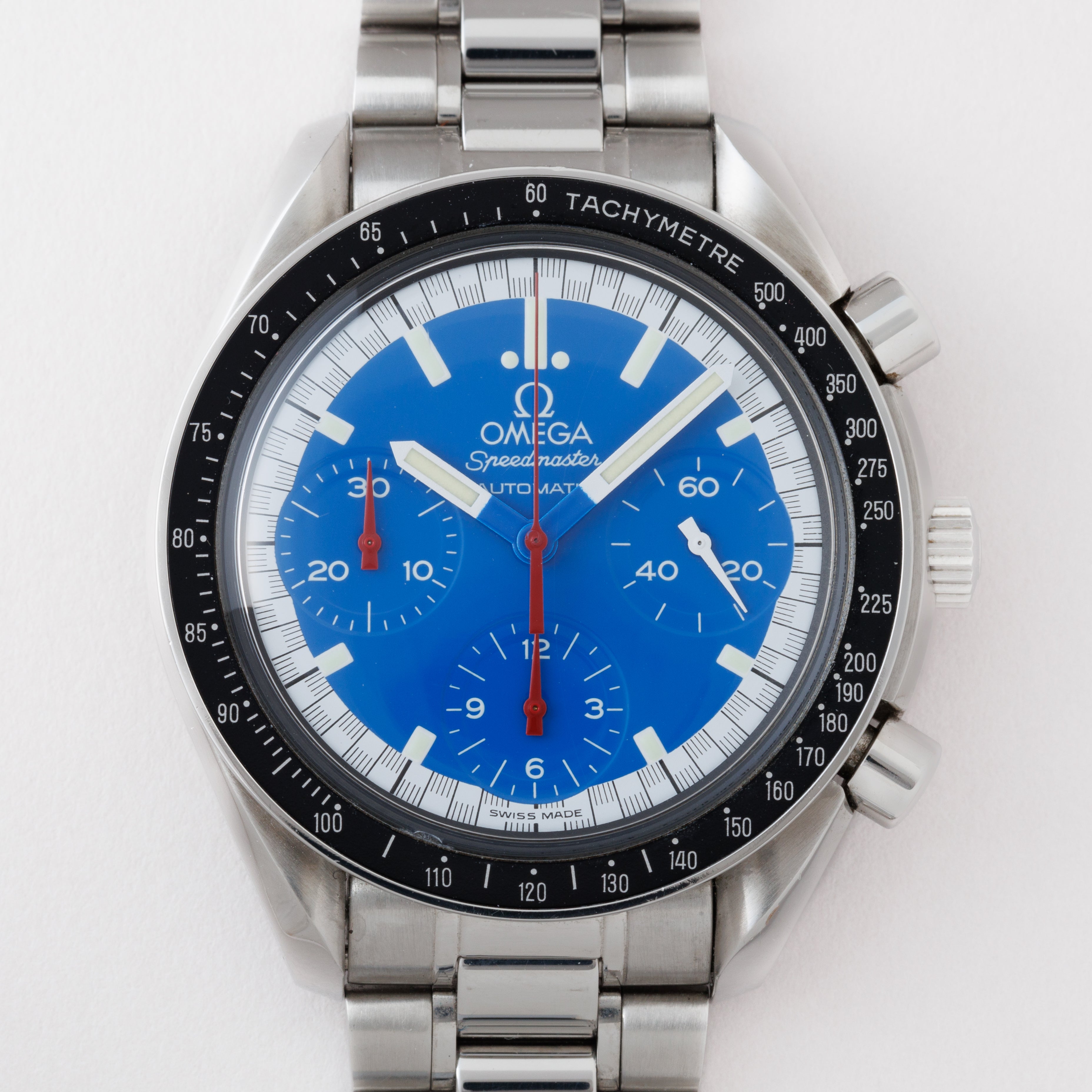 オメガ スピードマスター レーシング 1998年製 Ref.3510.81 ブルーダイヤル 箱、ギャラ付き