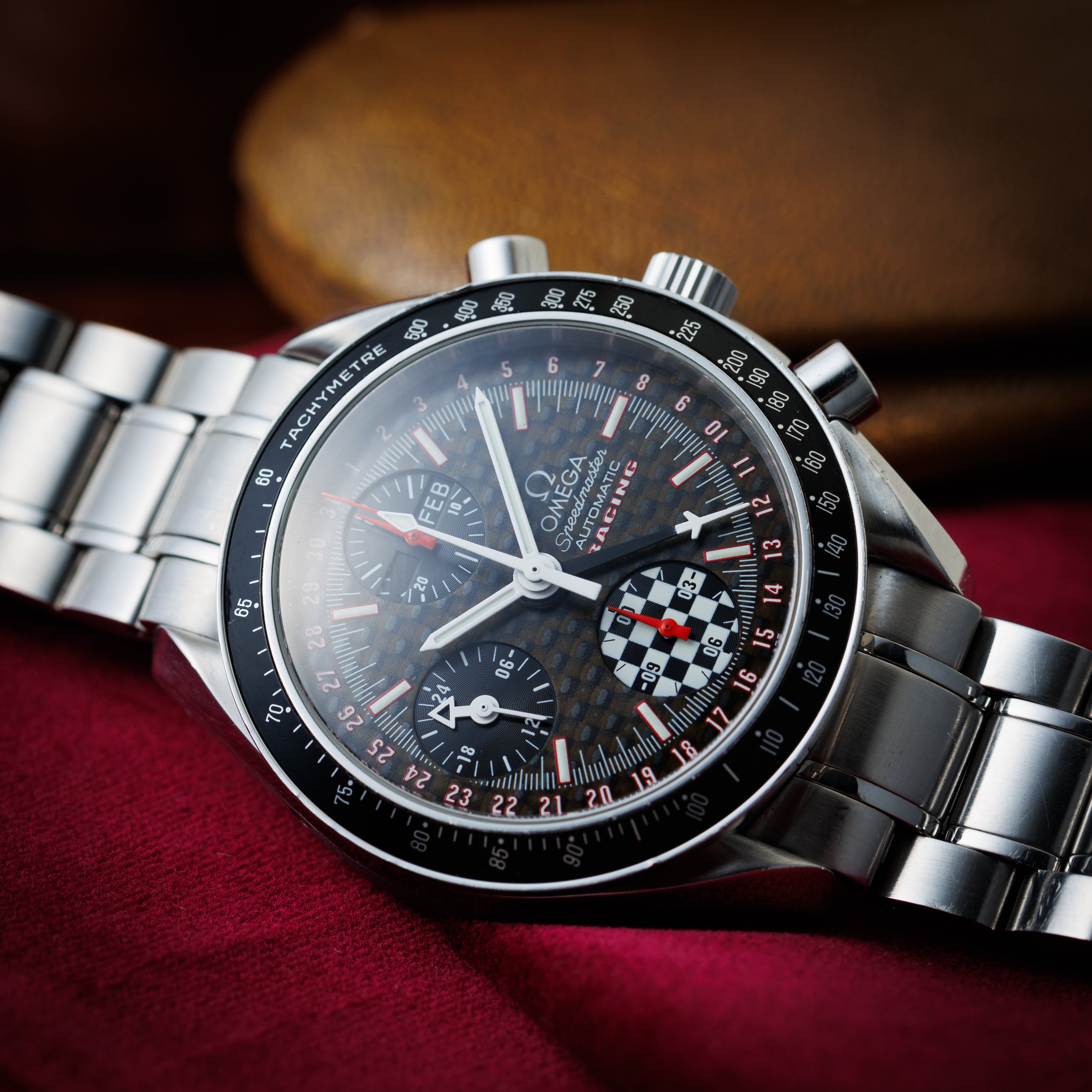 オメガ スピードマスター レーシング 2002年製 Ref.3529.50 シューマッハ 5555本限定 箱、ギャラ付き