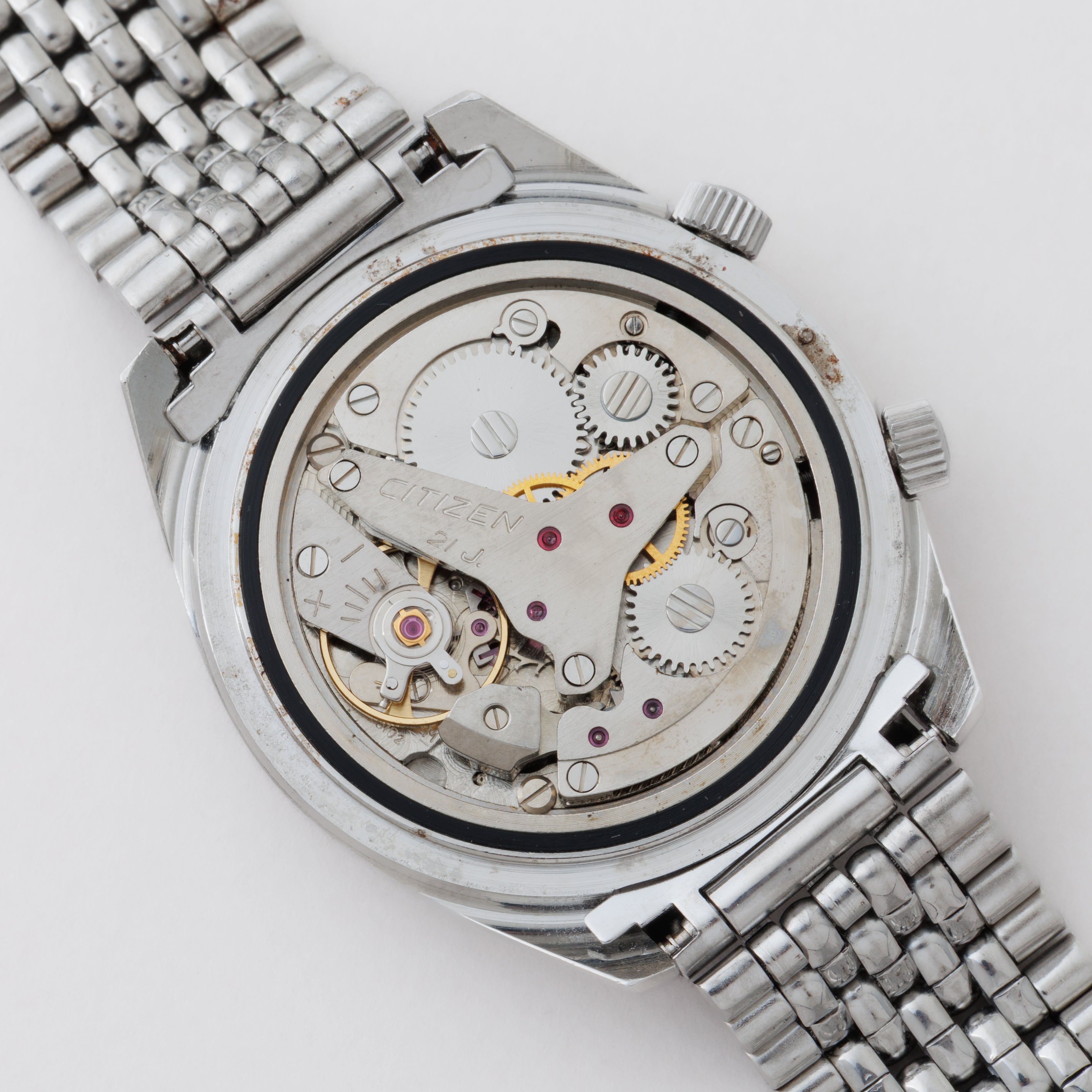 シチズン アラームデイト シルバーダイヤル 1969年製 純正ブレス付き