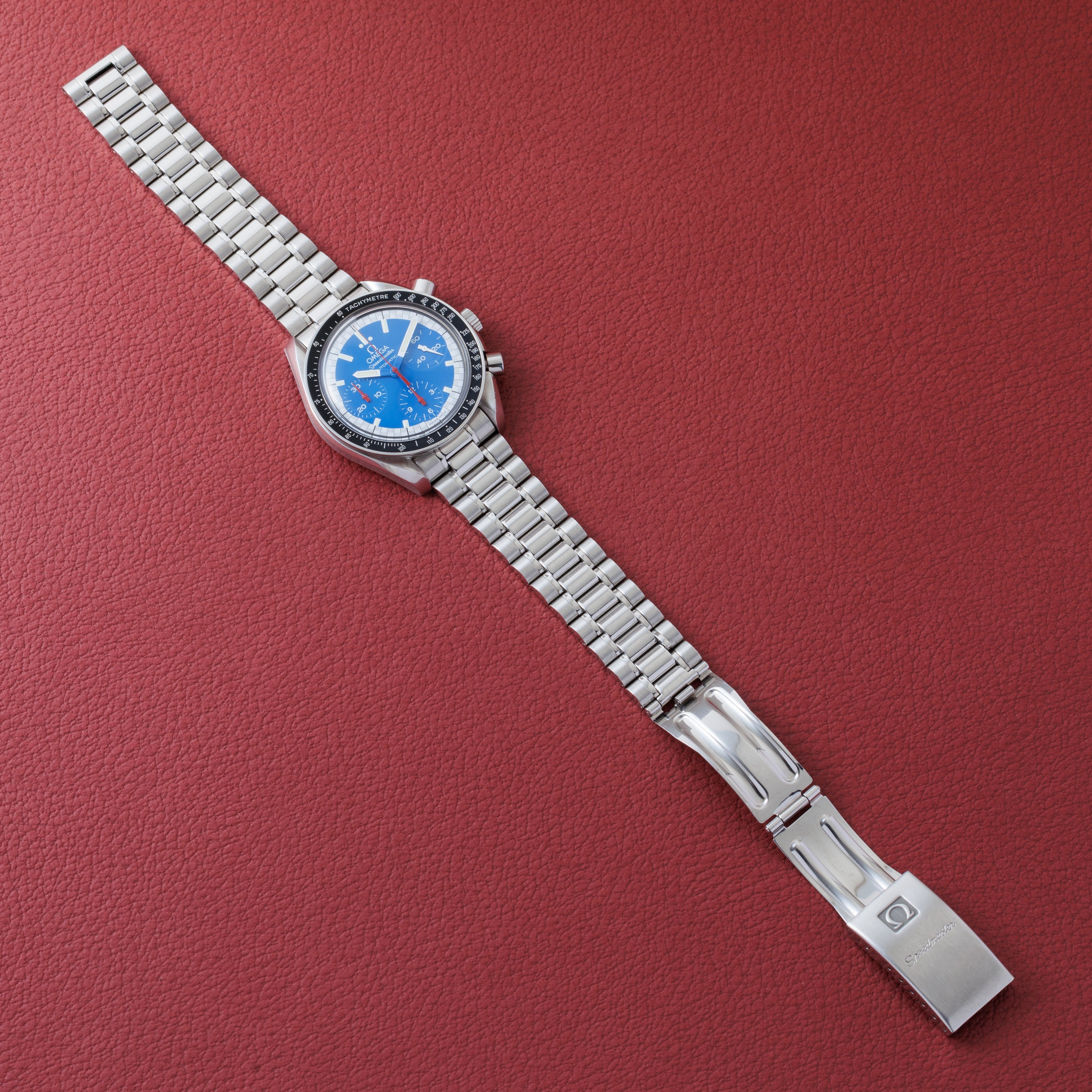 オメガ スピードマスター レーシング 1998年製 Ref.3510.81 ブルーダイヤル 箱、ギャラ付き