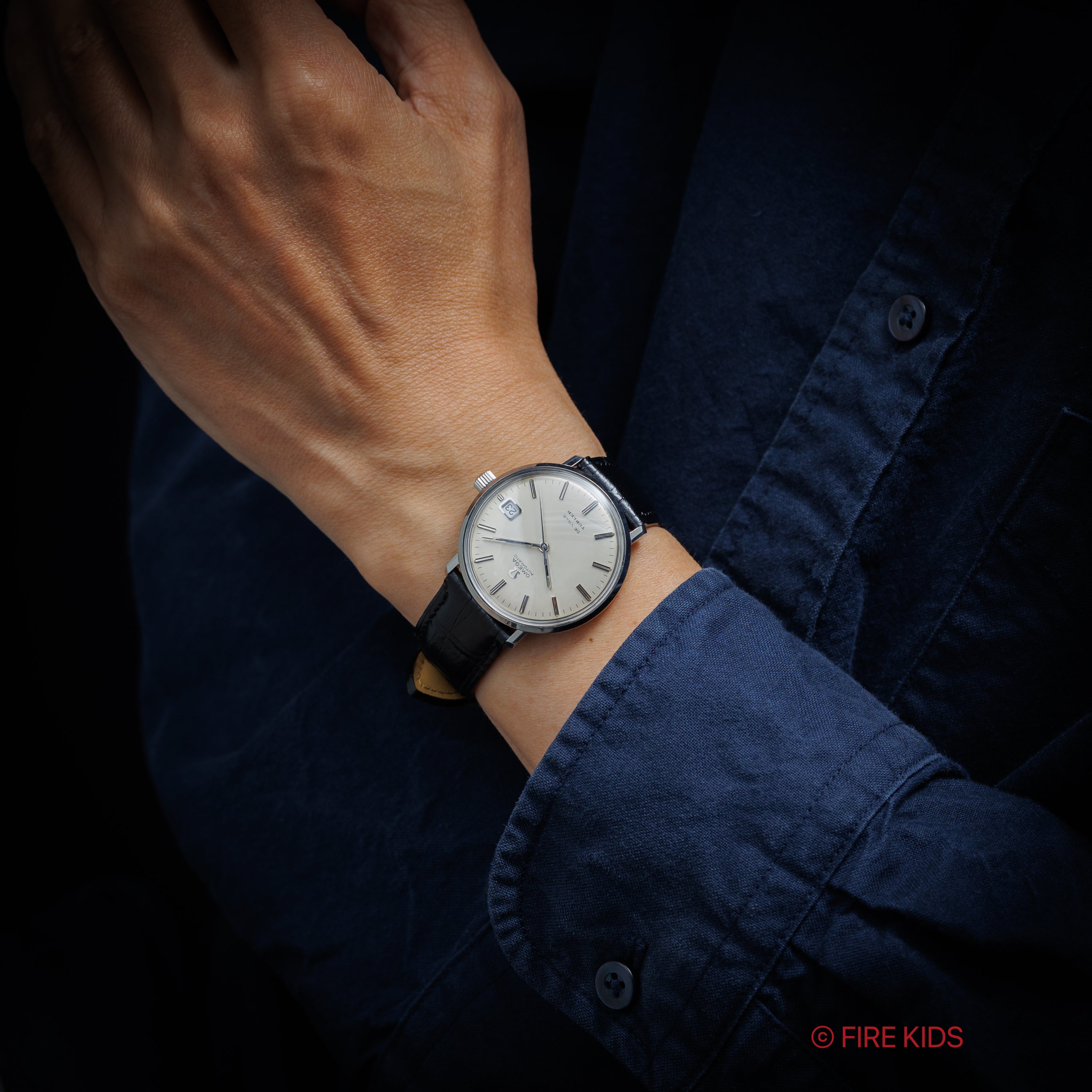 オメガ デ・ヴィル チューラーWネーム 自動巻き ワンピースケース 1969年製 Ref.166.033