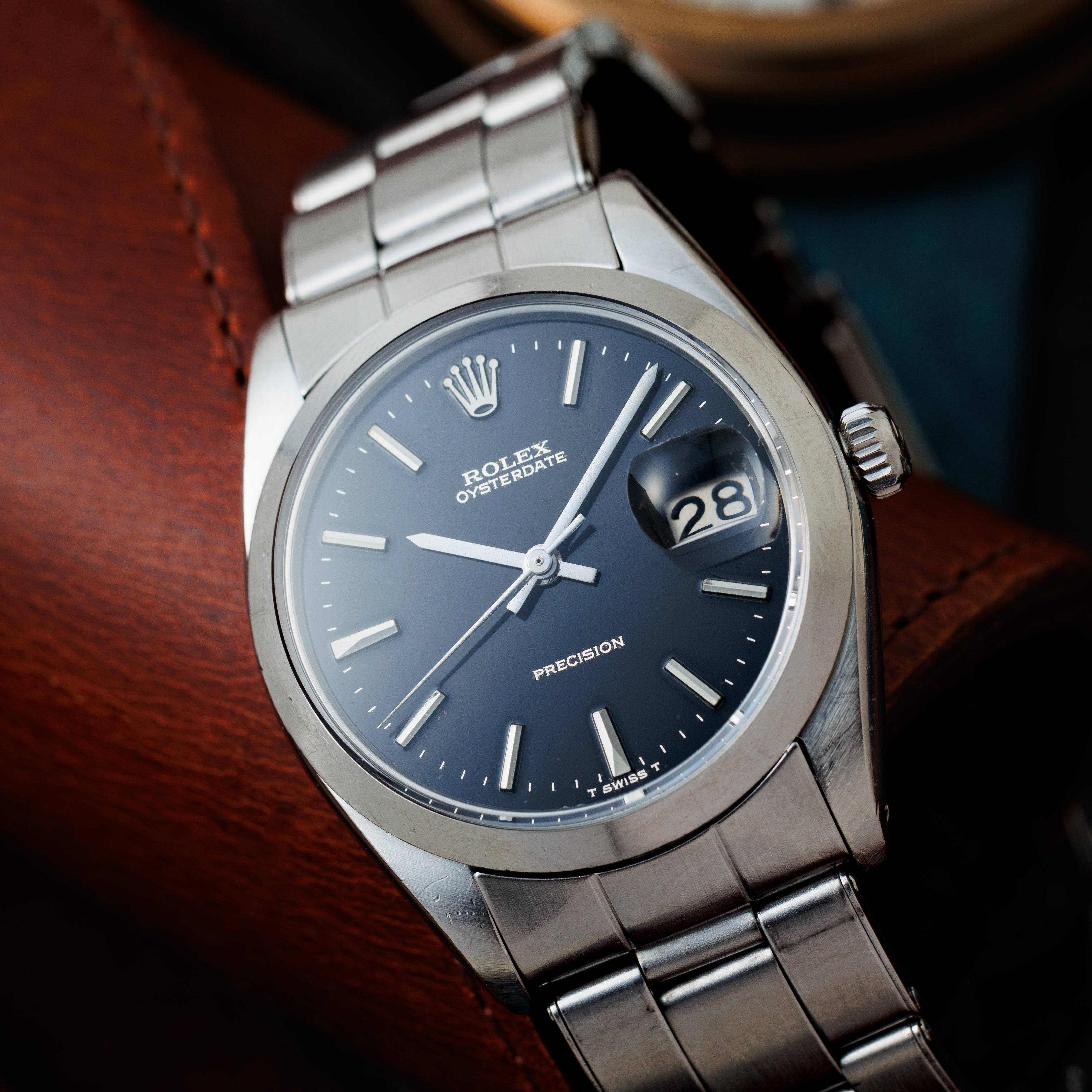 ロレックス オイスターデイト 1967年製 Ref.6694 ブラックギルトダイヤル