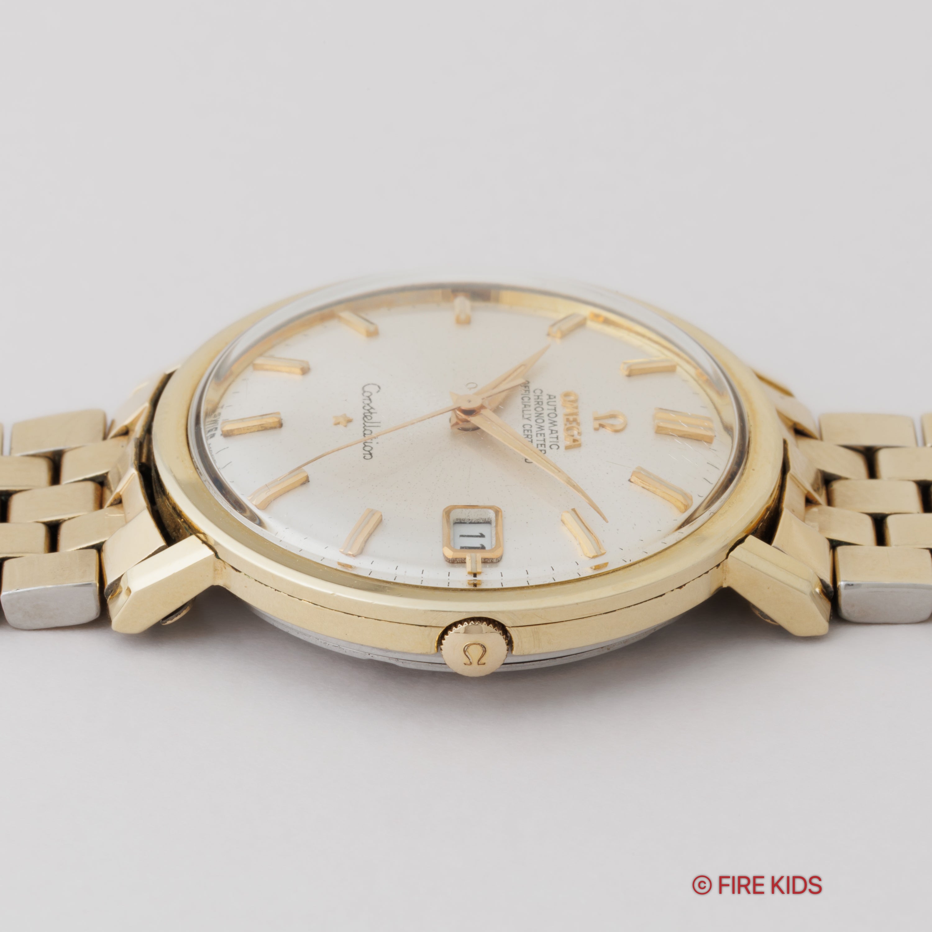 オメガ コンステレーション ラウンドケース トップゴールド 自動巻き 1966年製 Ref.168.004 純正ブレス付き