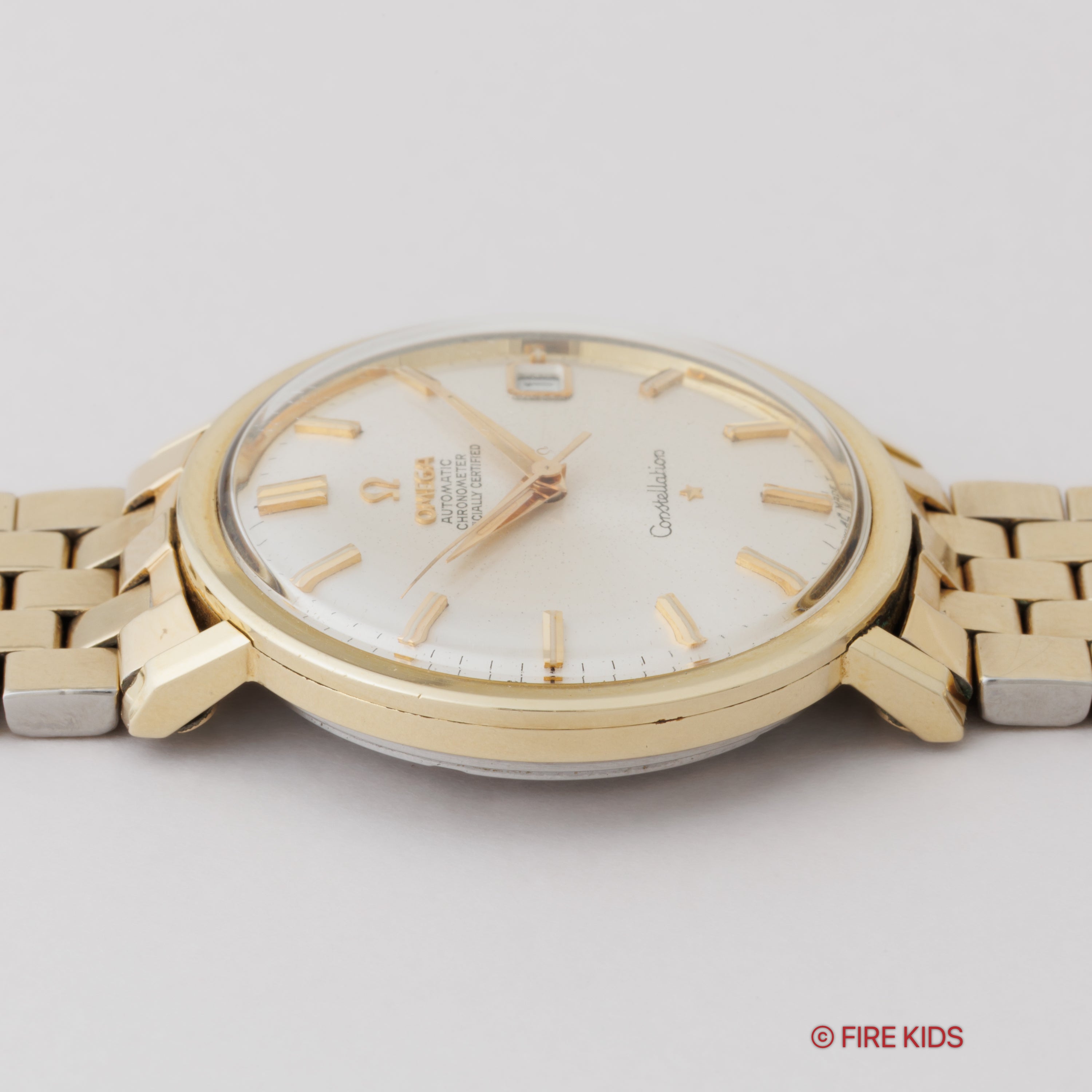 オメガ コンステレーション ラウンドケース トップゴールド 自動巻き 1966年製 Ref.168.004 純正ブレス付き
