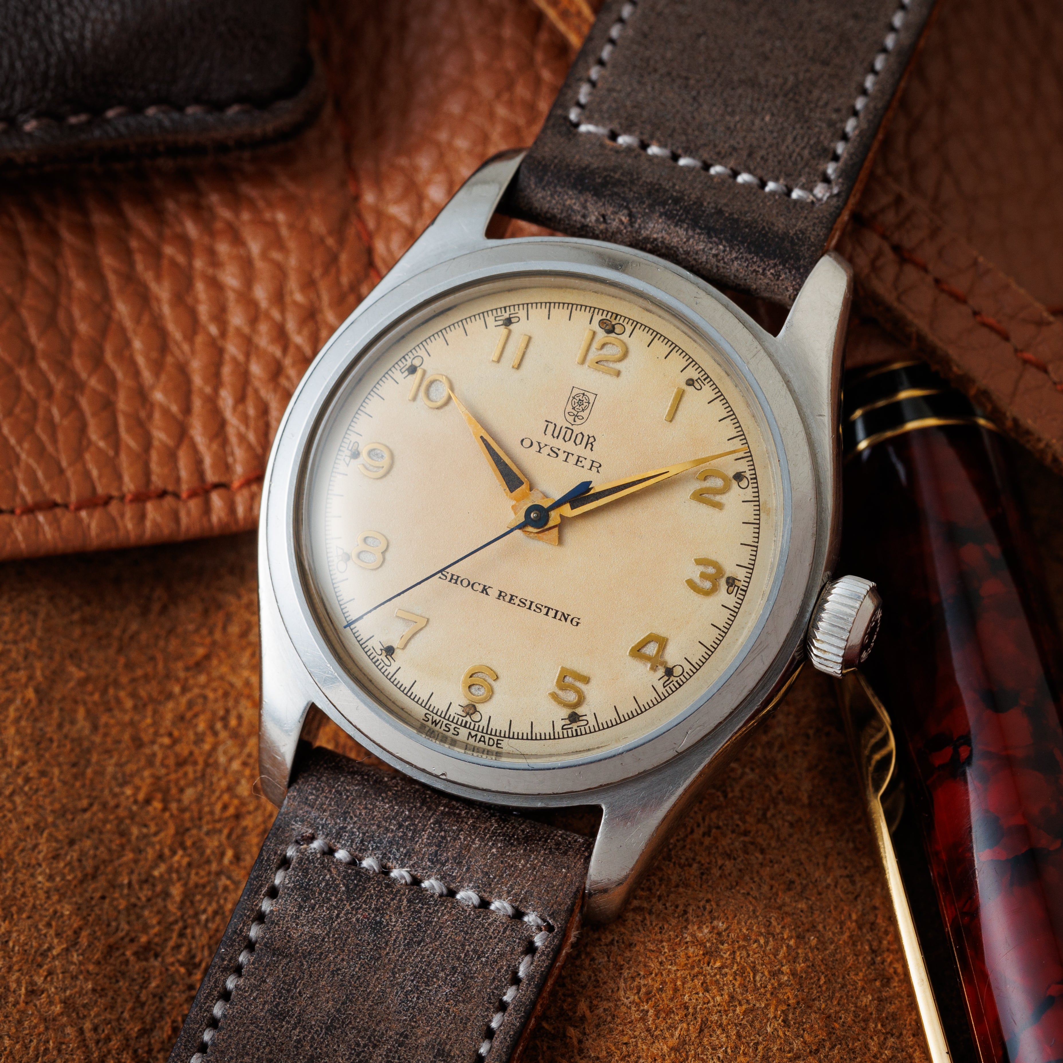 チューダー オイスター 1955年製 盾バラ 全アラビアダイヤル