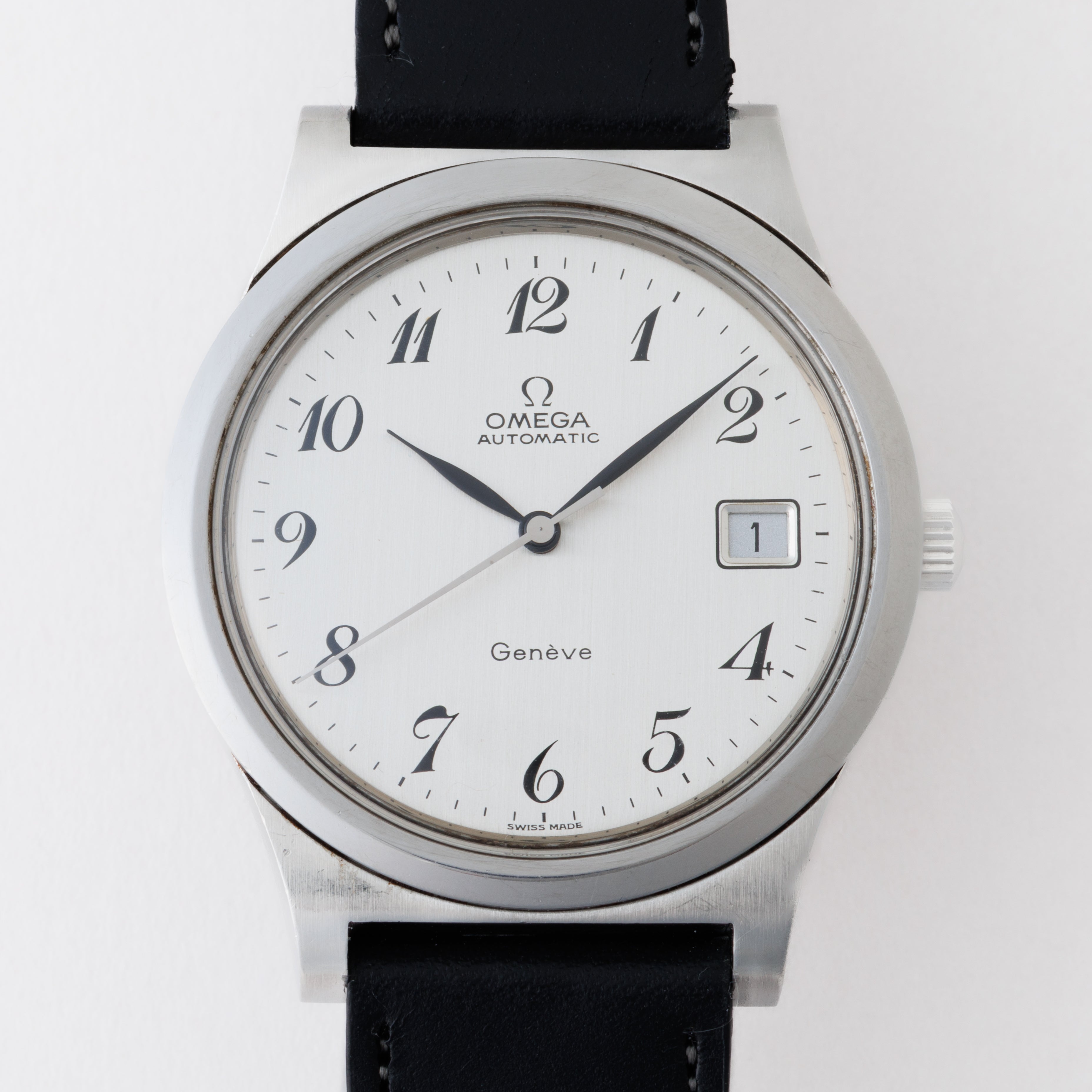 オメガ ジュネーブ オートマチック 1973年製 全アラビアダイヤル Ref.166.0168