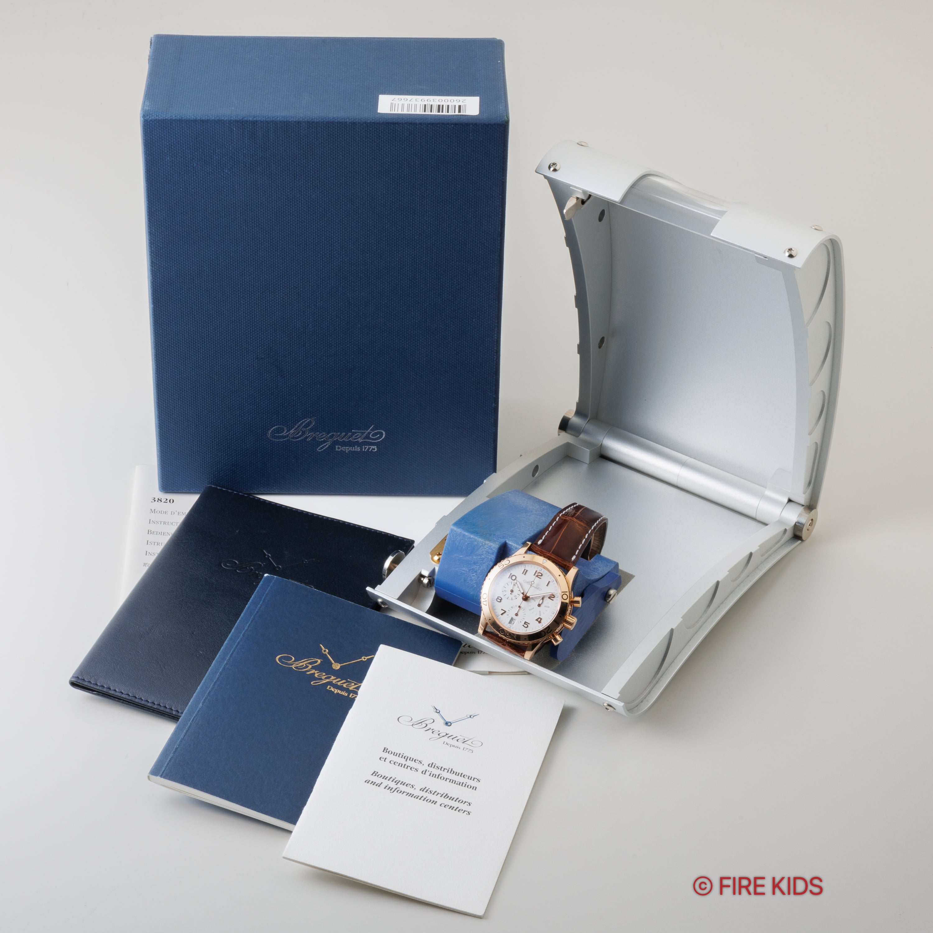 ブレゲ タイプXX トランスアトランティック 18金無垢ピンクゴールド  Ref.3820BR/M2/9W6 2003年ギャラ、箱、冊子付