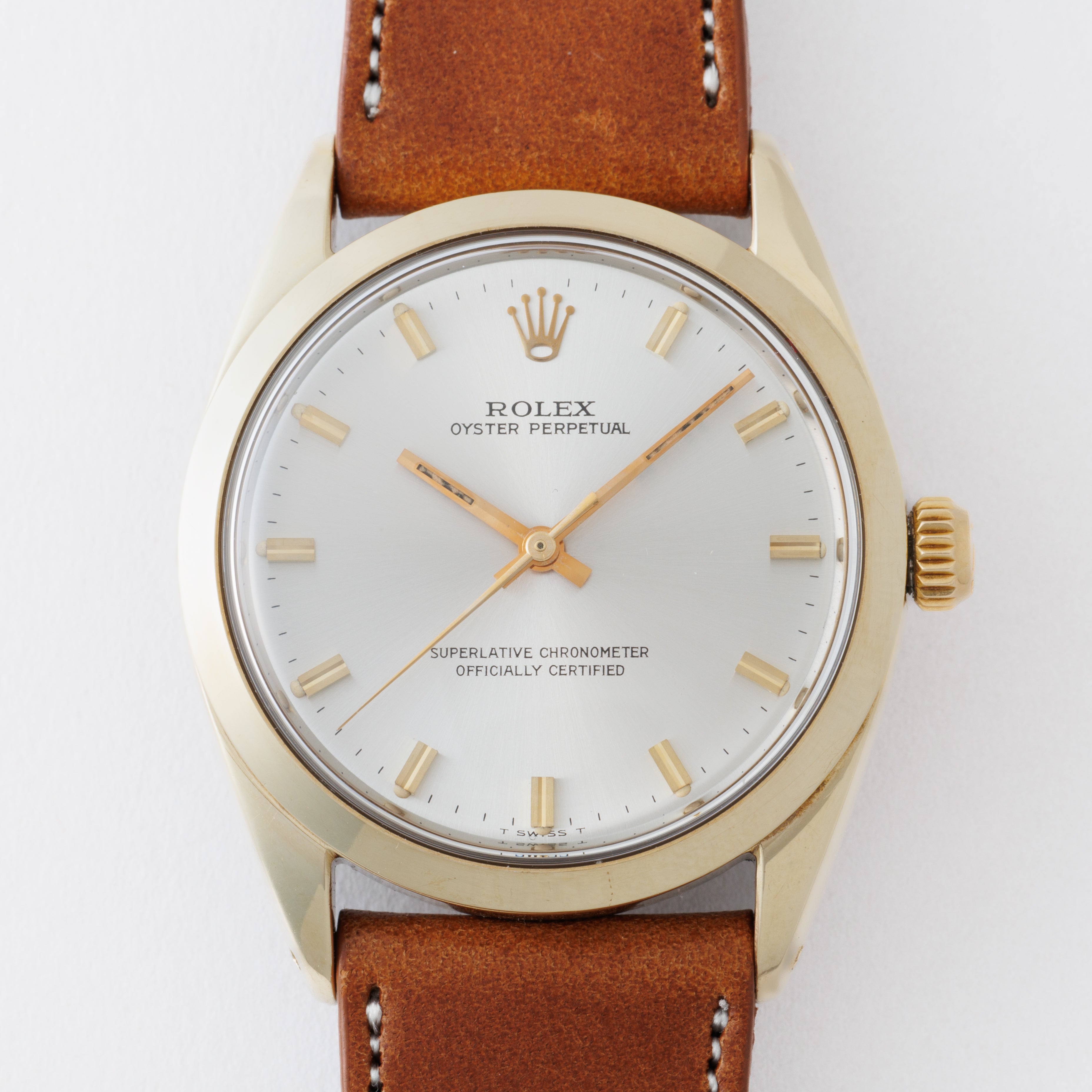 ロレックス オイスターパーペチュアル 1967年製 Ref.1024 金張り ノンデイト自動巻き