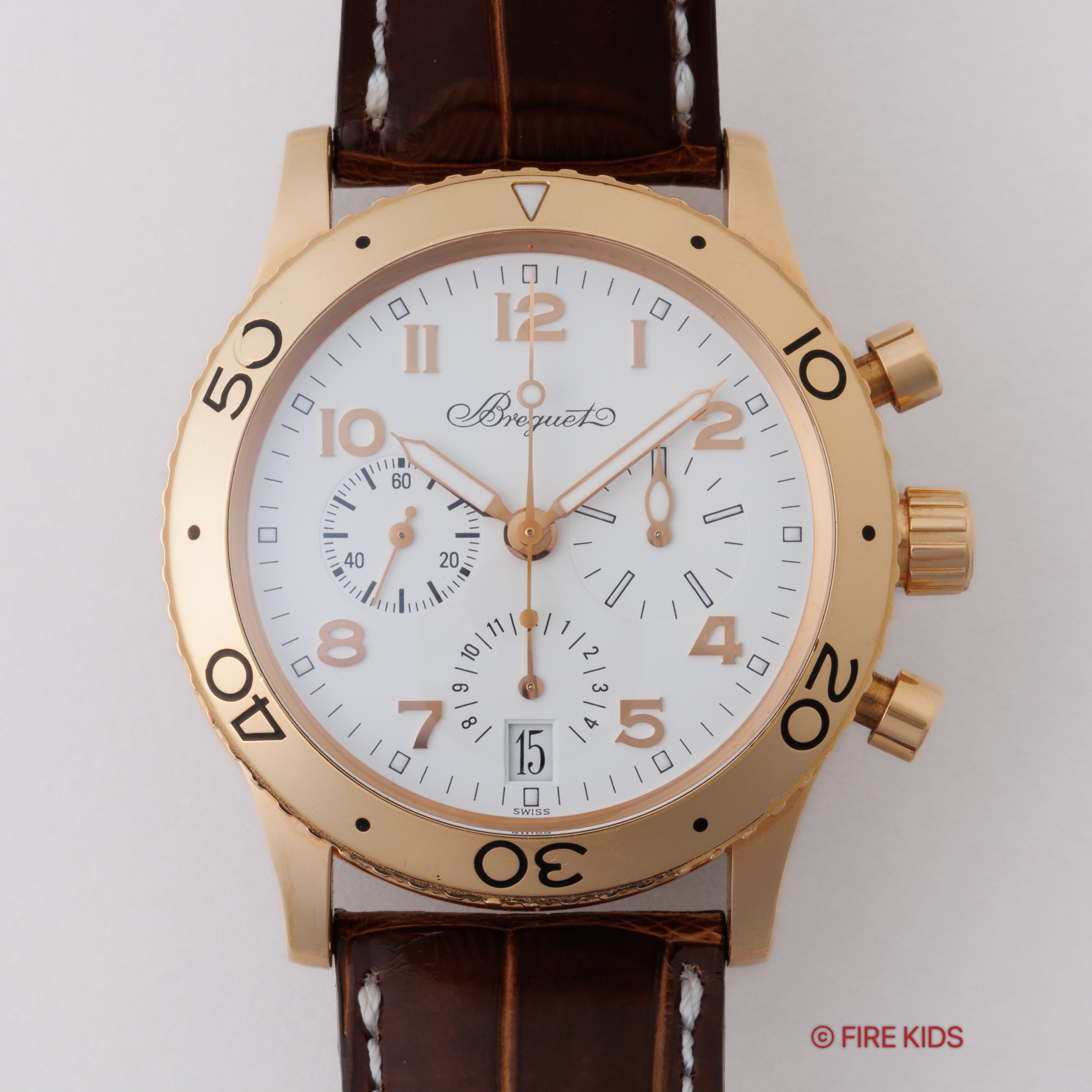 ブレゲ タイプXX トランスアトランティック 18金無垢ピンクゴールド  Ref.3820BR/M2/9W6 2003年ギャラ、箱、冊子付