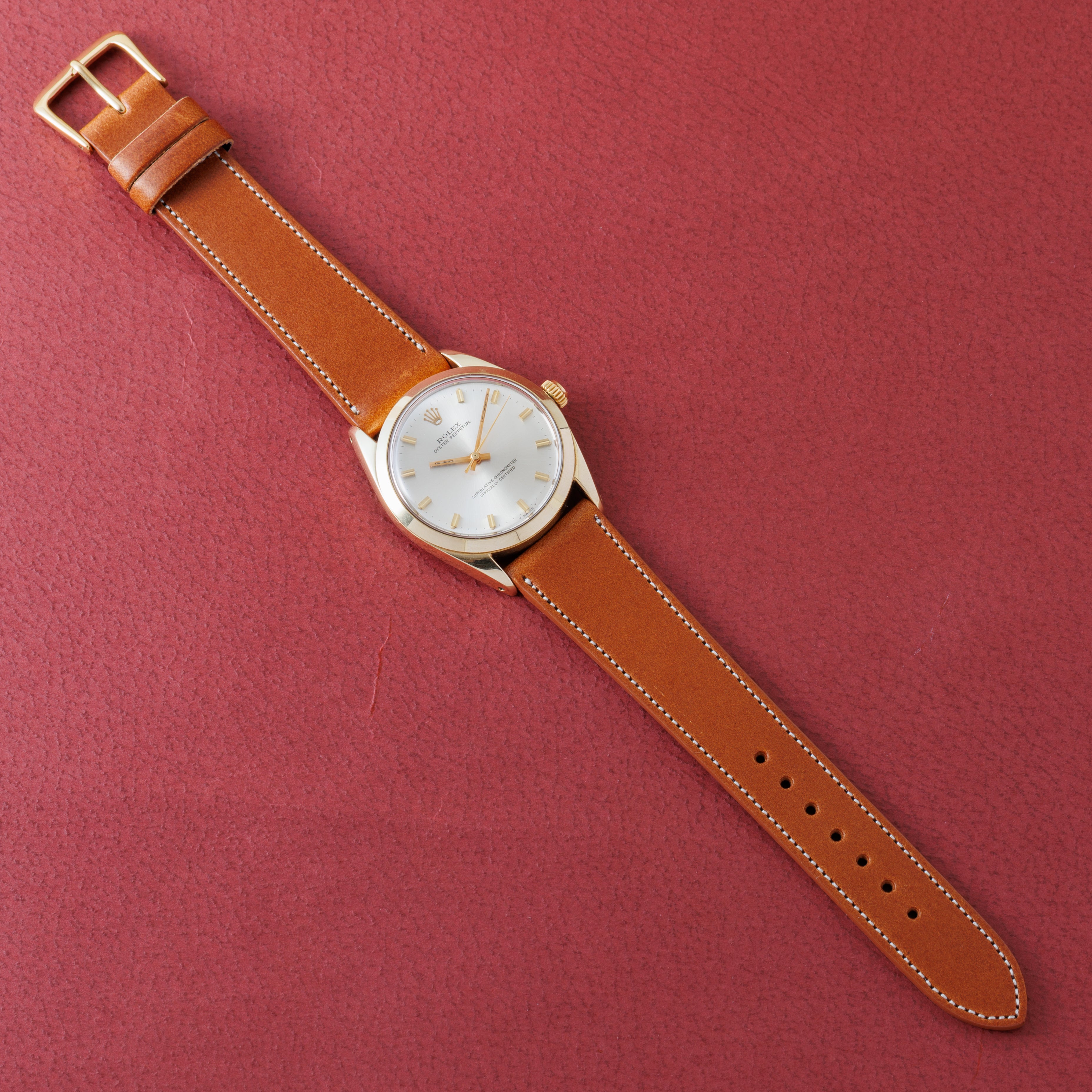 ロレックス オイスターパーペチュアル 1967年製 Ref.1024 金張り ノンデイト自動巻き