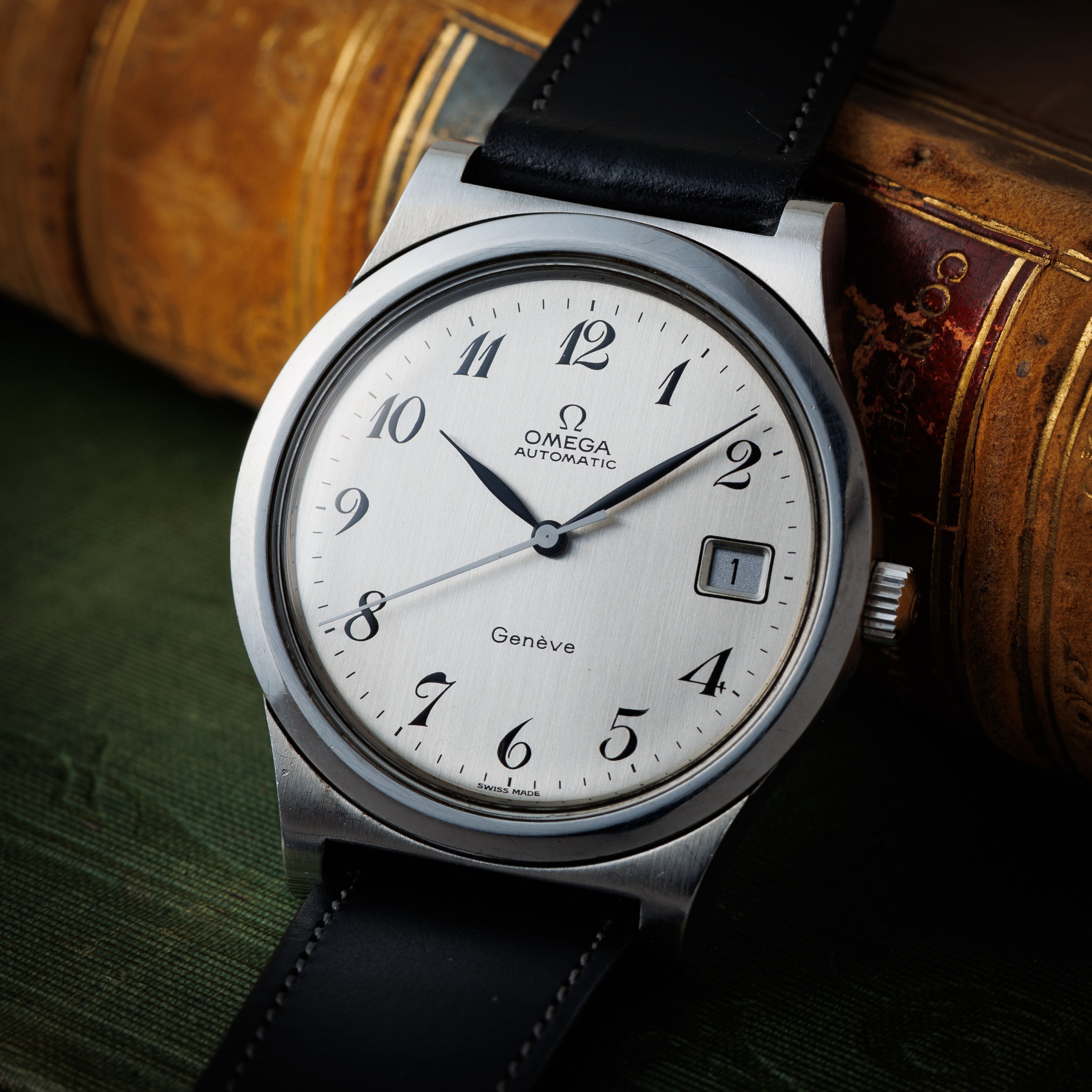 オメガ ジュネーブ オートマチック 1973年製 全アラビアダイヤル Ref.166.0168