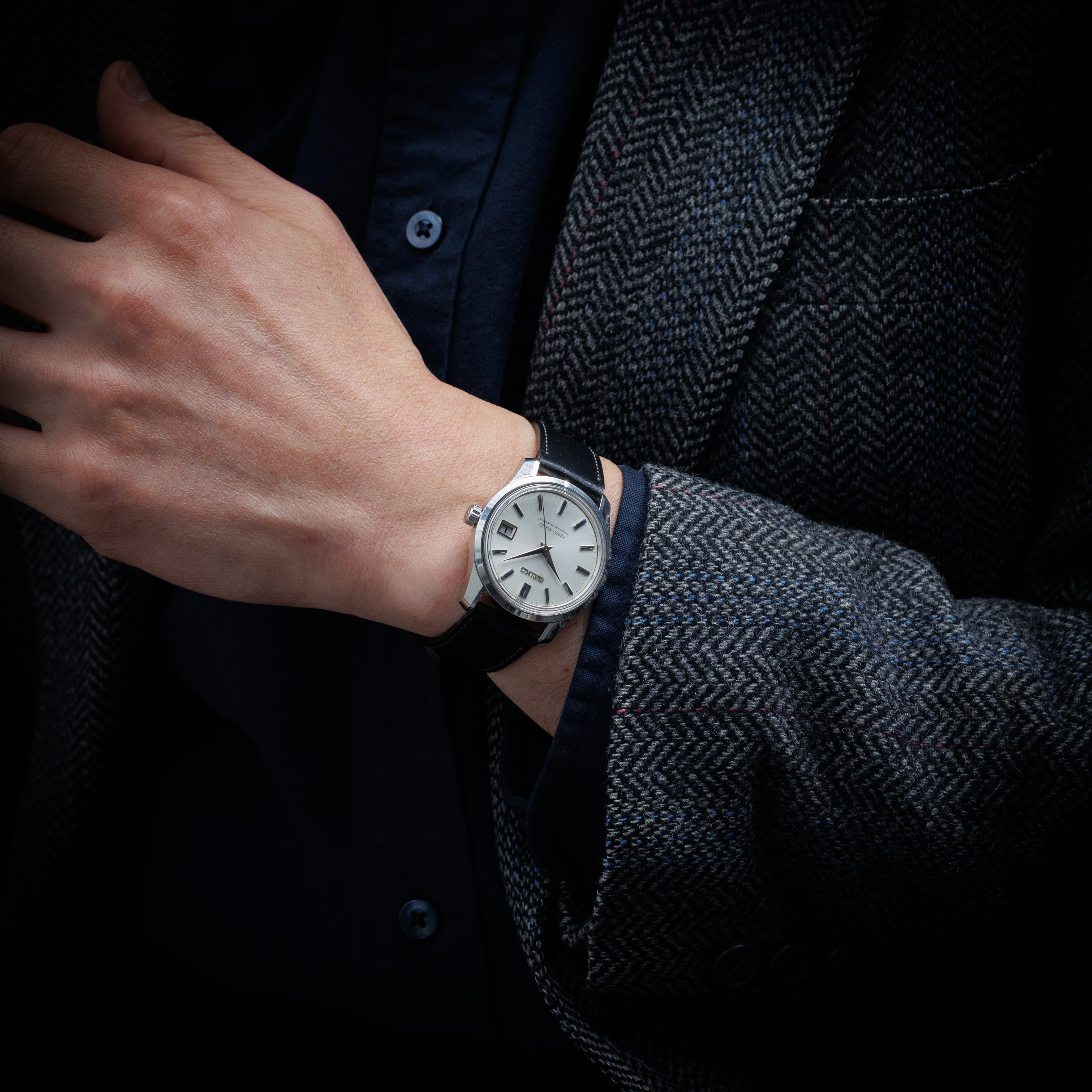 キングセイコー 1966年製 Ref.4402-8000 44KS シルバーダイヤル 盾メダリオン