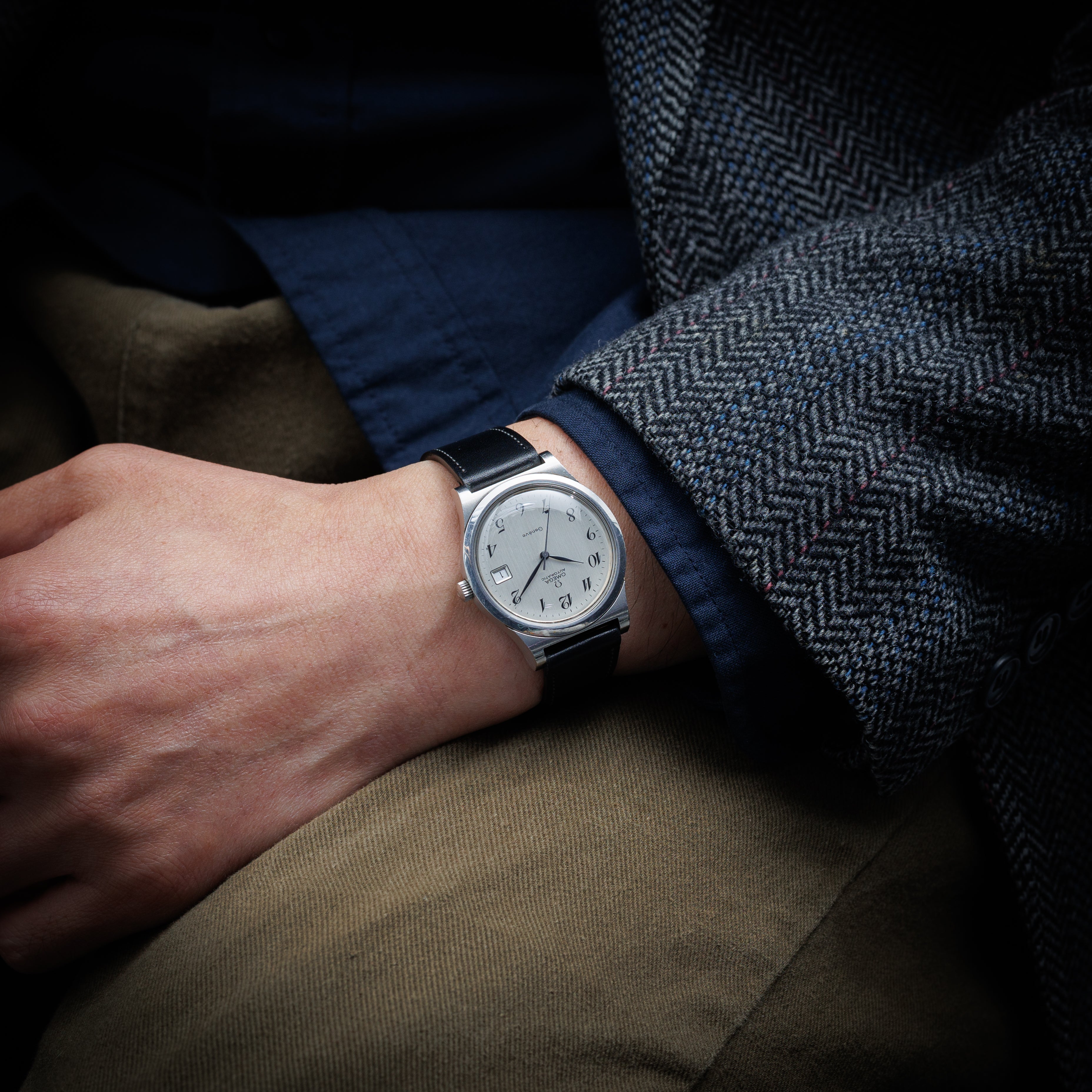 オメガ ジュネーブ オートマチック 1973年製 全アラビアダイヤル Ref.166.0168