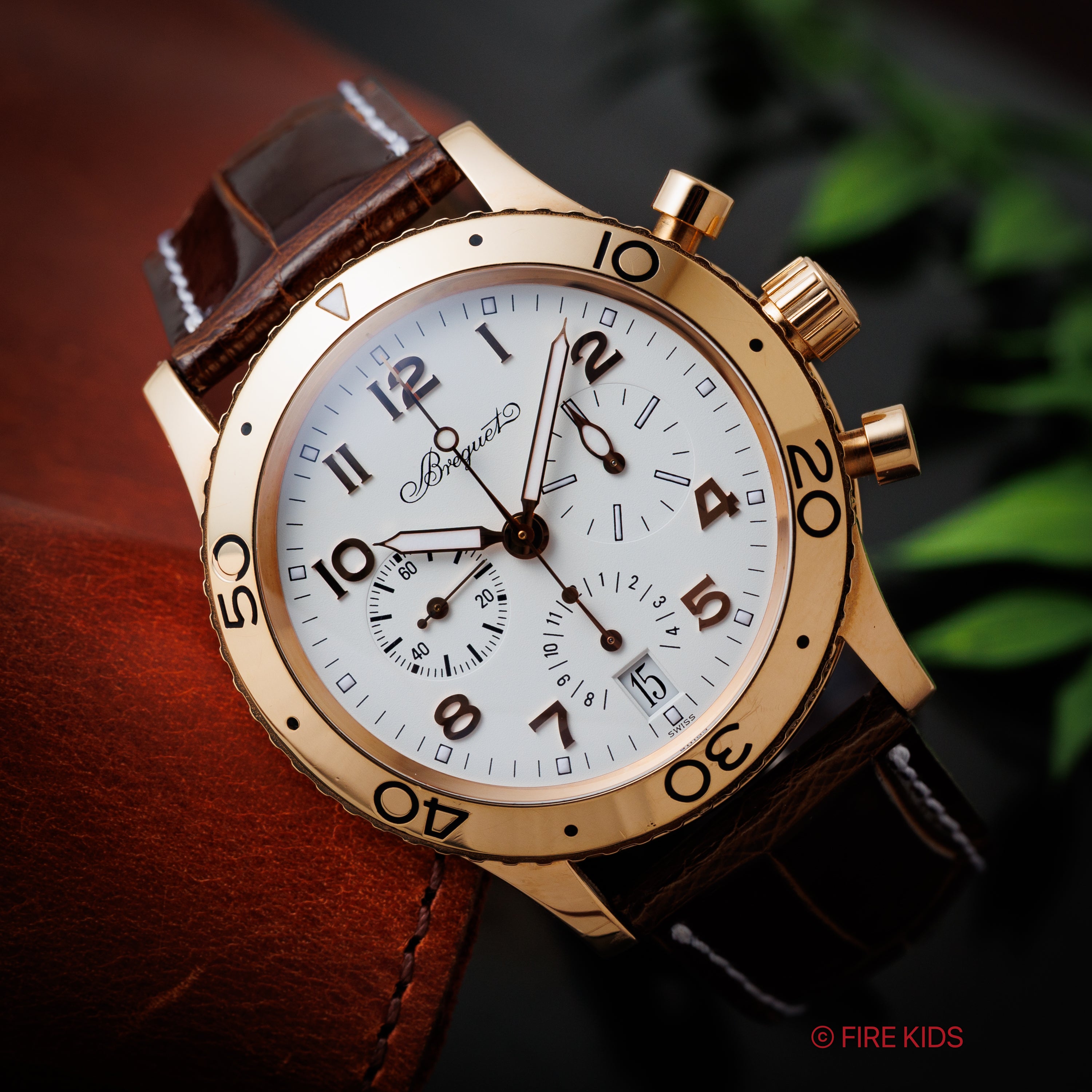 ブレゲ タイプXX トランスアトランティック 18金無垢ピンクゴールド  Ref.3820BR/M2/9W6 2003年ギャラ、箱、冊子付