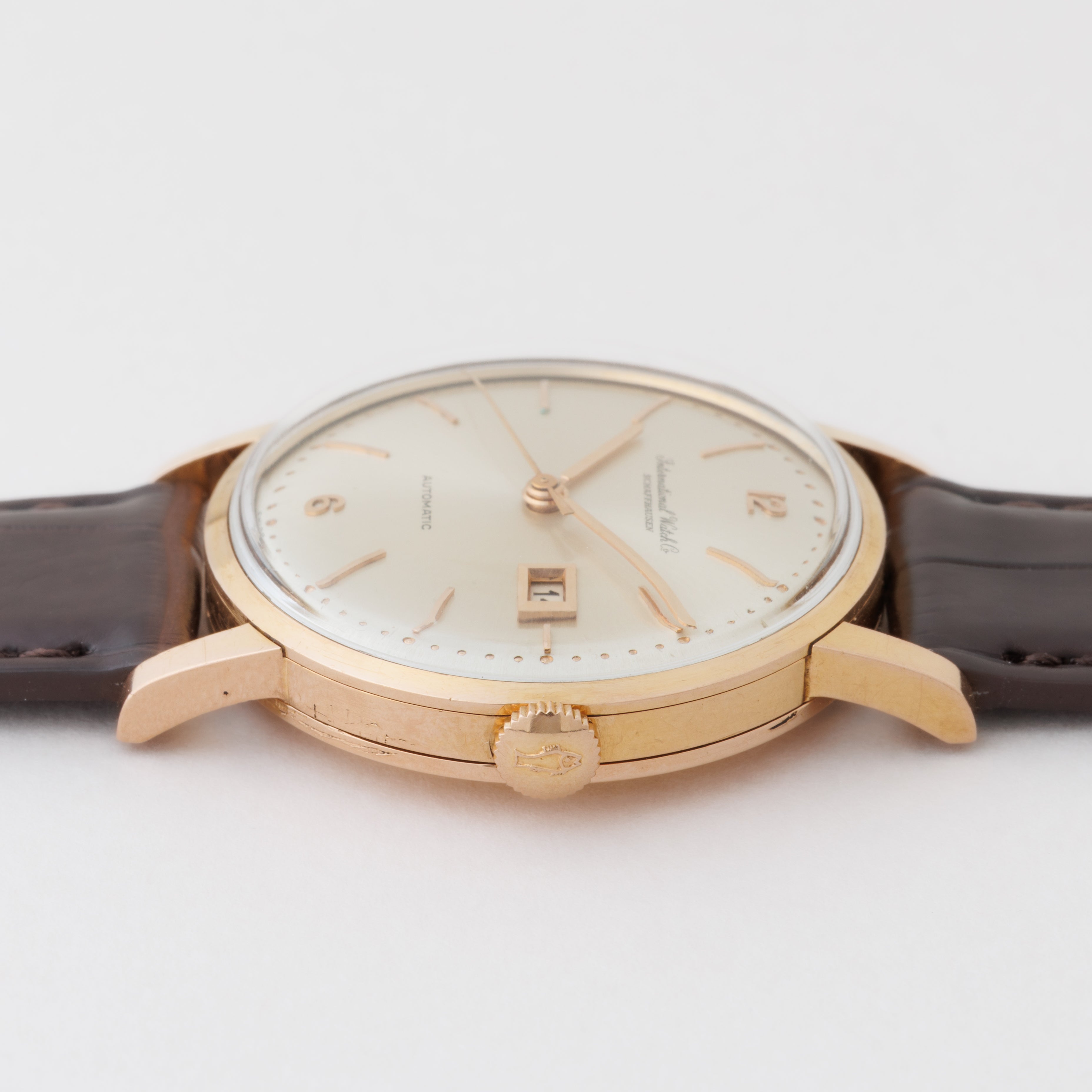 IWC ラウンドケース 1962年製 18金ピンクゴールド 寄り目 ペラトン式自動巻き Cal.8531