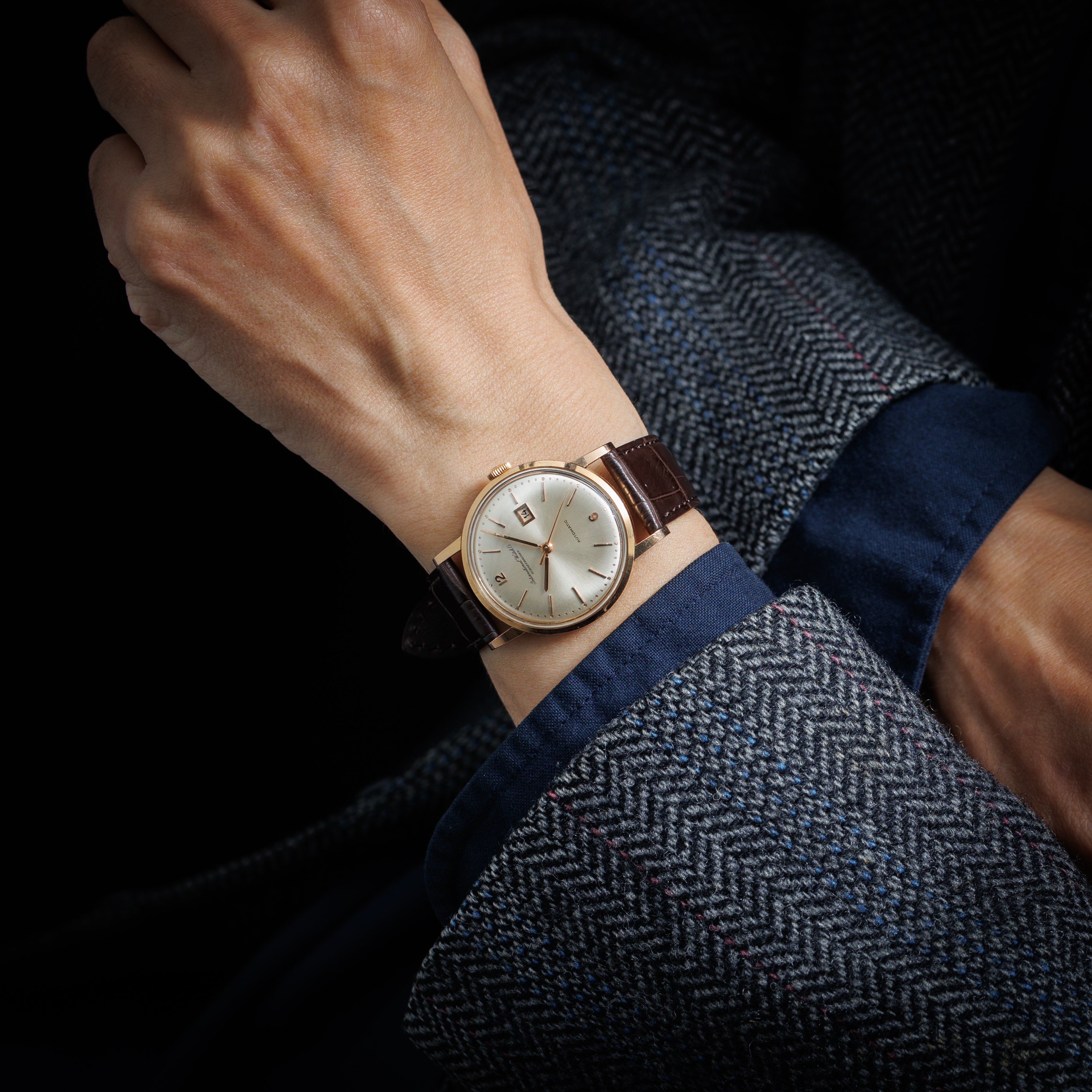 IWC ラウンドケース 1962年製 18金ピンクゴールド 寄り目 ペラトン式自動巻き Cal.8531