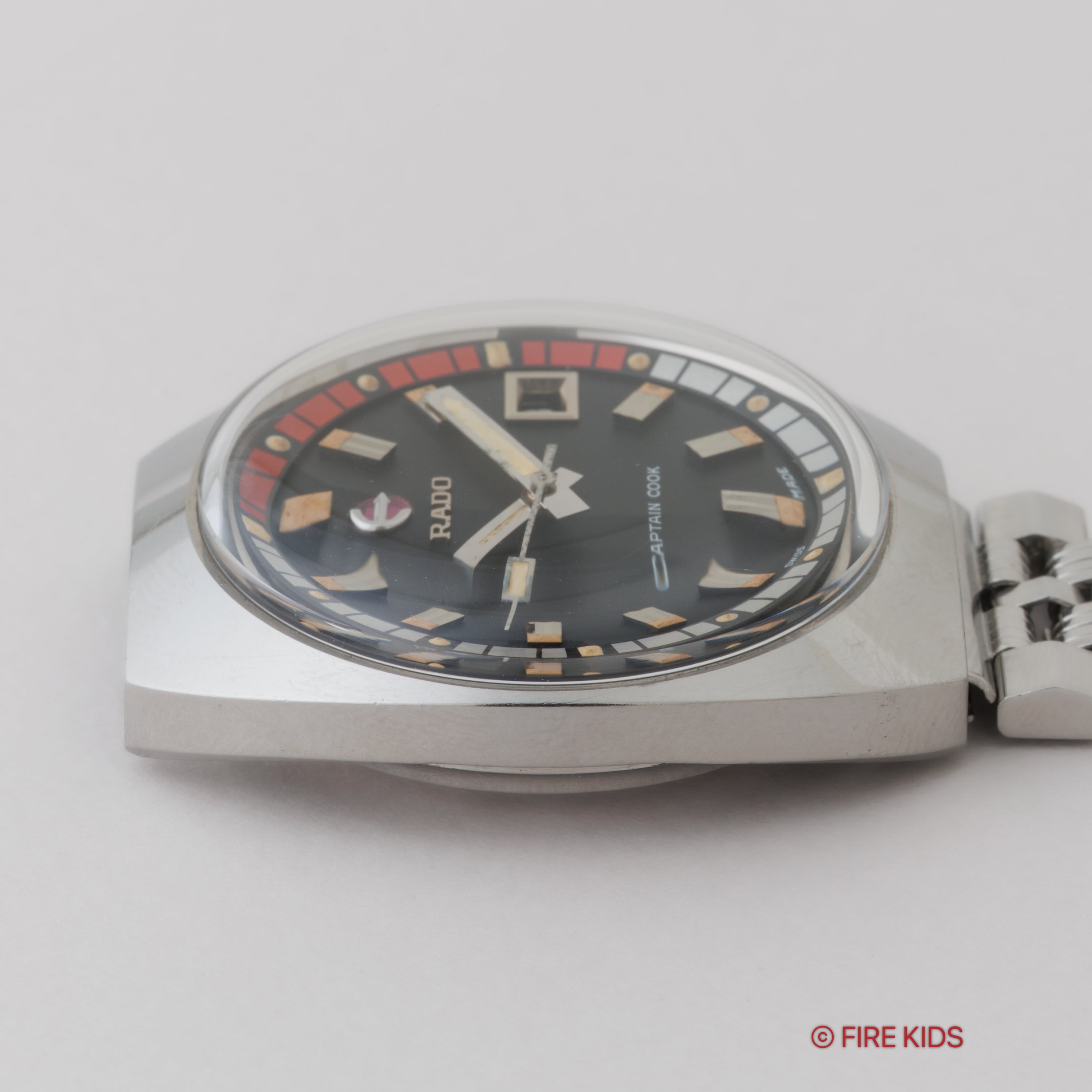 ラドー キャプテンクック 1960年代製 インナー回転ベゼル 自動巻 純正ステンレスブレス