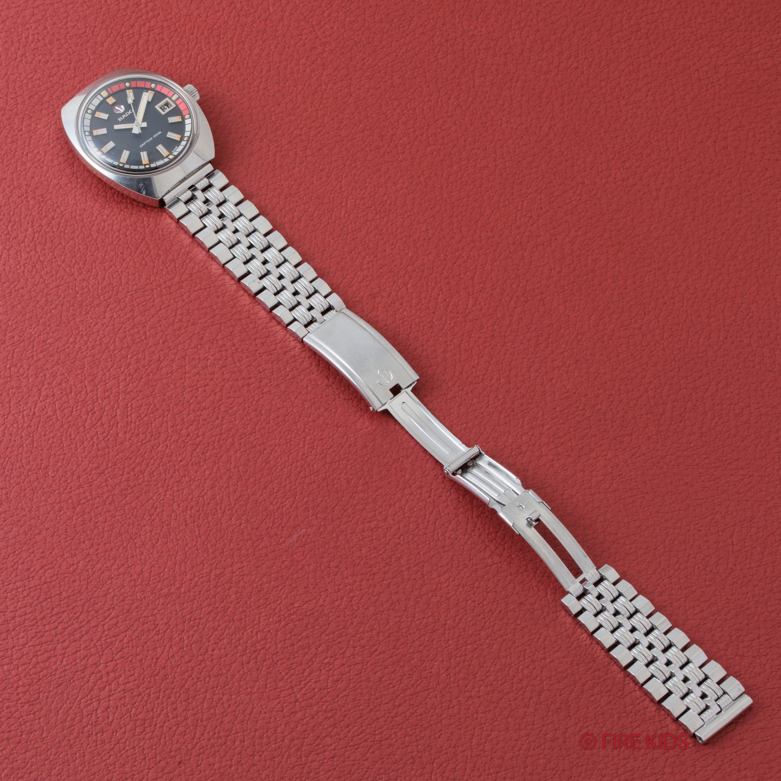 ラドー キャプテンクック 1960年代製 インナー回転ベゼル 自動巻 純正ステンレスブレス