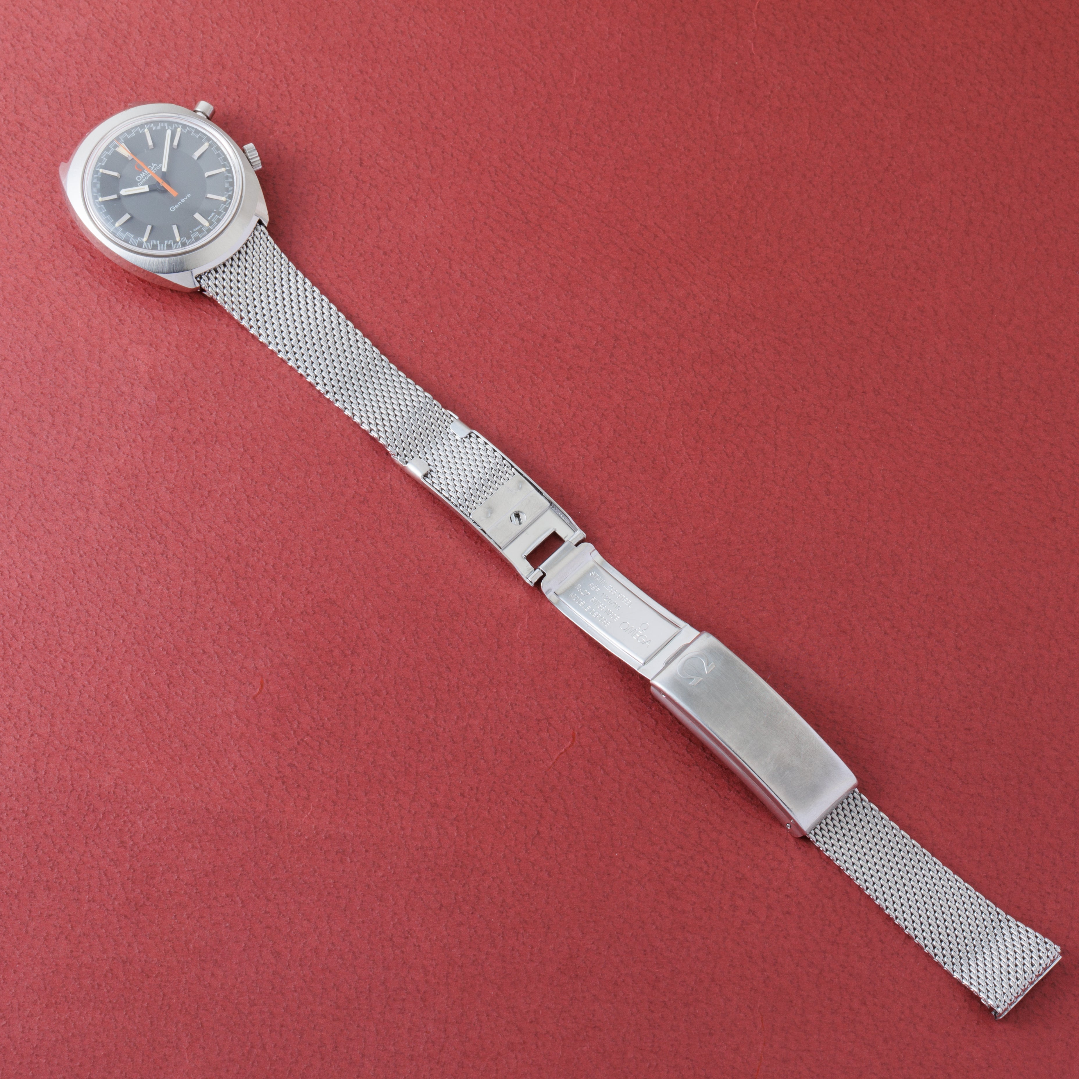 オメガ クロノストップ 1968年製 Ref.145.009 純正メッシュブレス