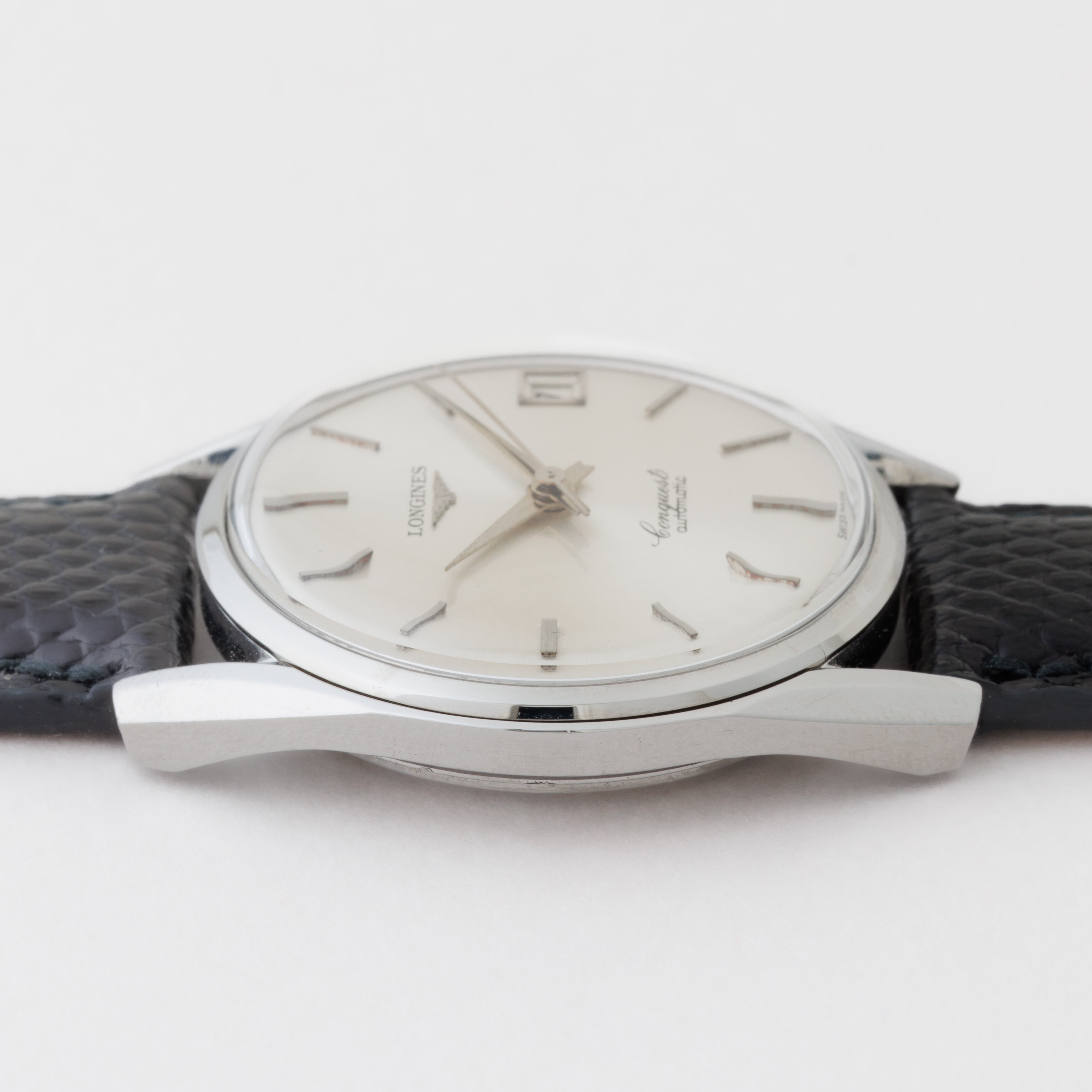 ロンジン コンクエスト1967年製 Ref.7171-5 ステンレスモデル 純正革ベルト、純正尾錠付き