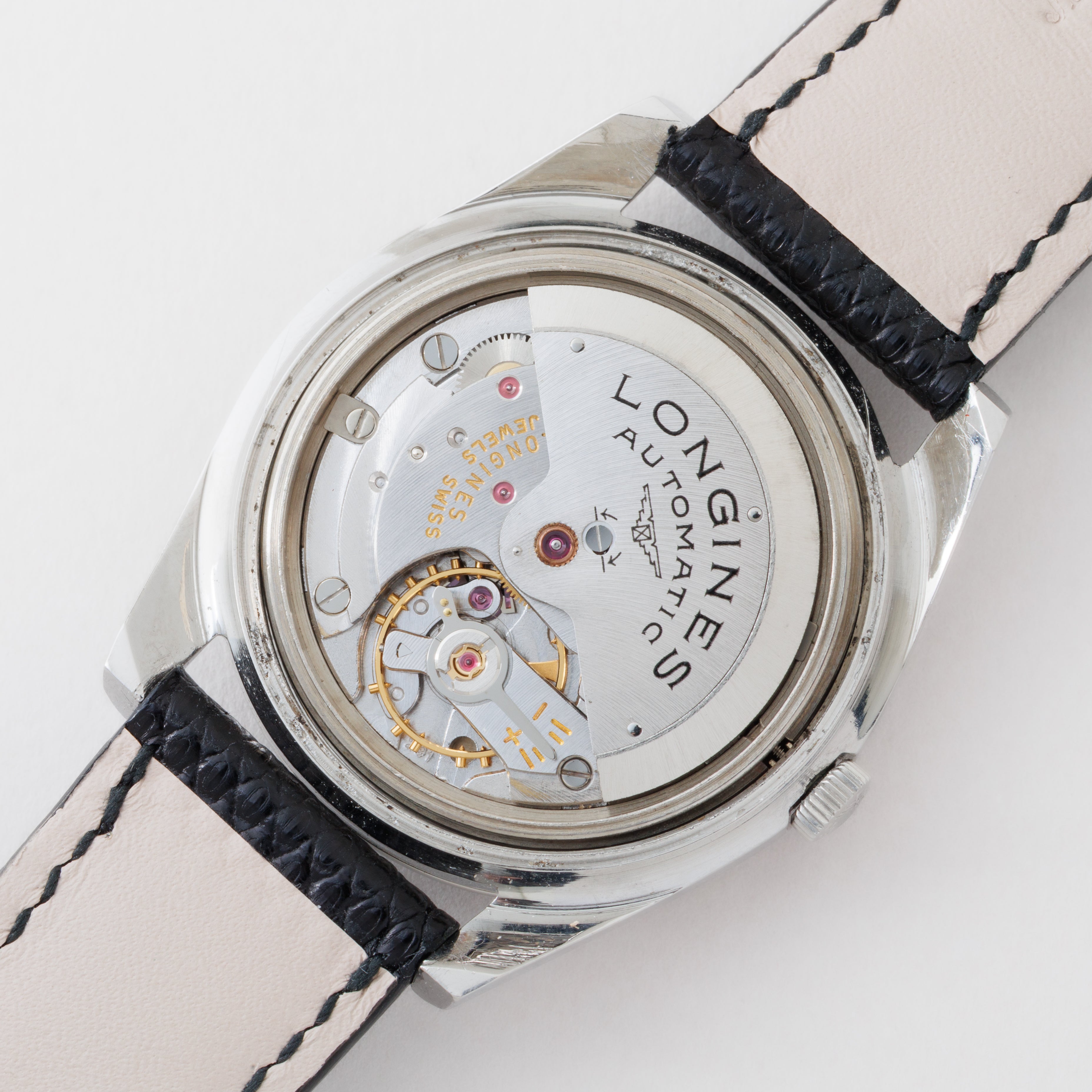 ロンジン コンクエスト1967年製 Ref.7171-5 ステンレスモデル 純正革ベルト、純正尾錠付き