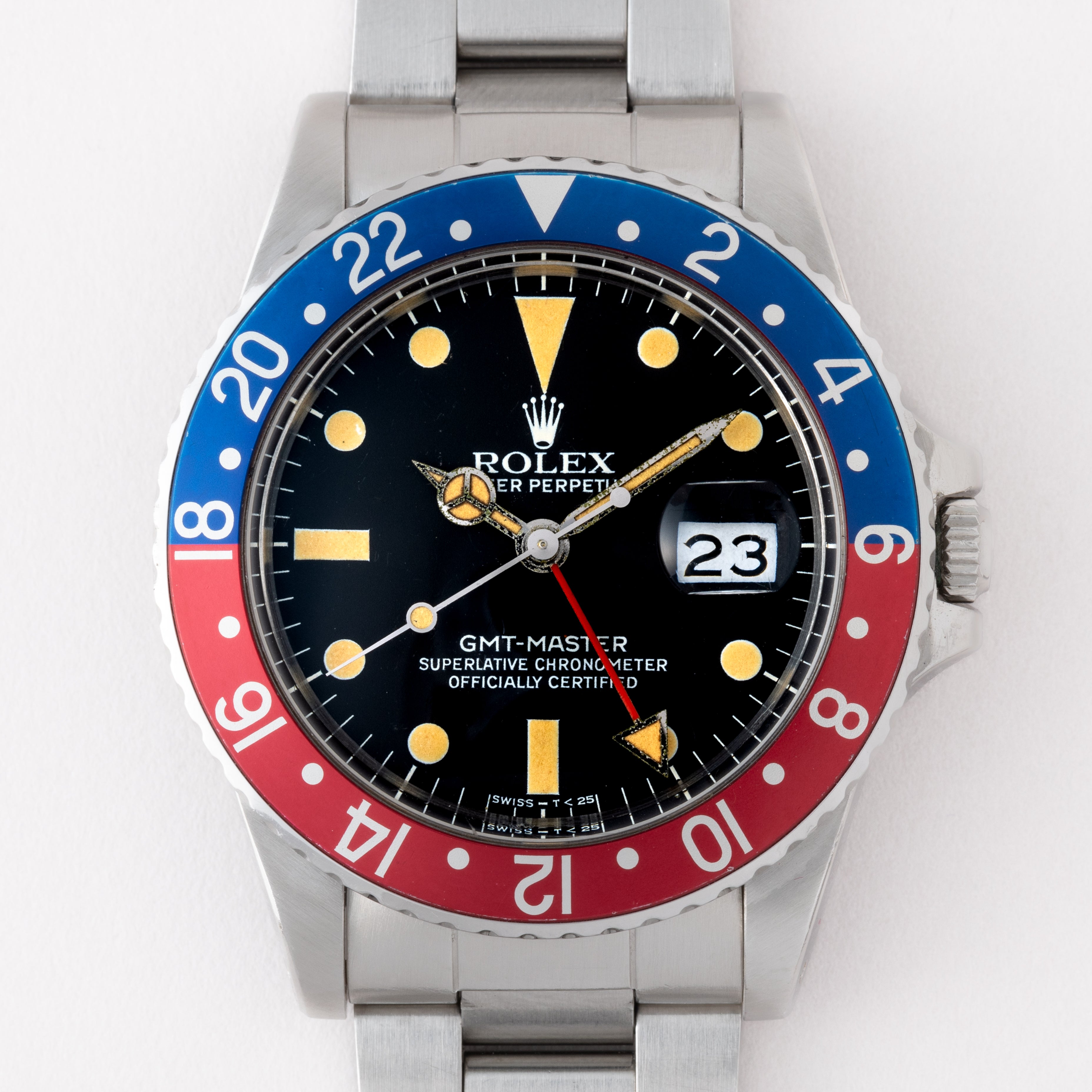 ロレックス GMTマスター 1983年製 ペプシベゼル Ref.16750フチなし